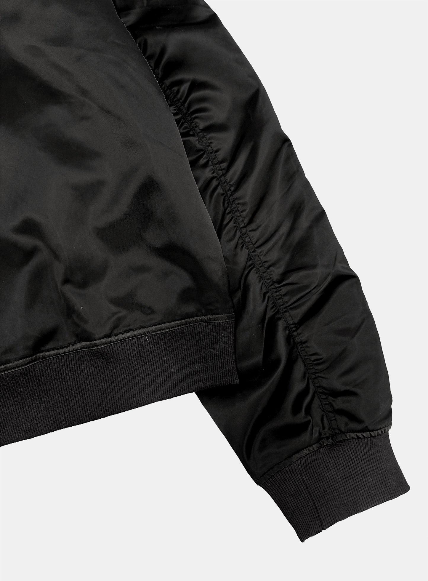 [w-jkt25-071] Nylon A2 Bomber Jacket - Black