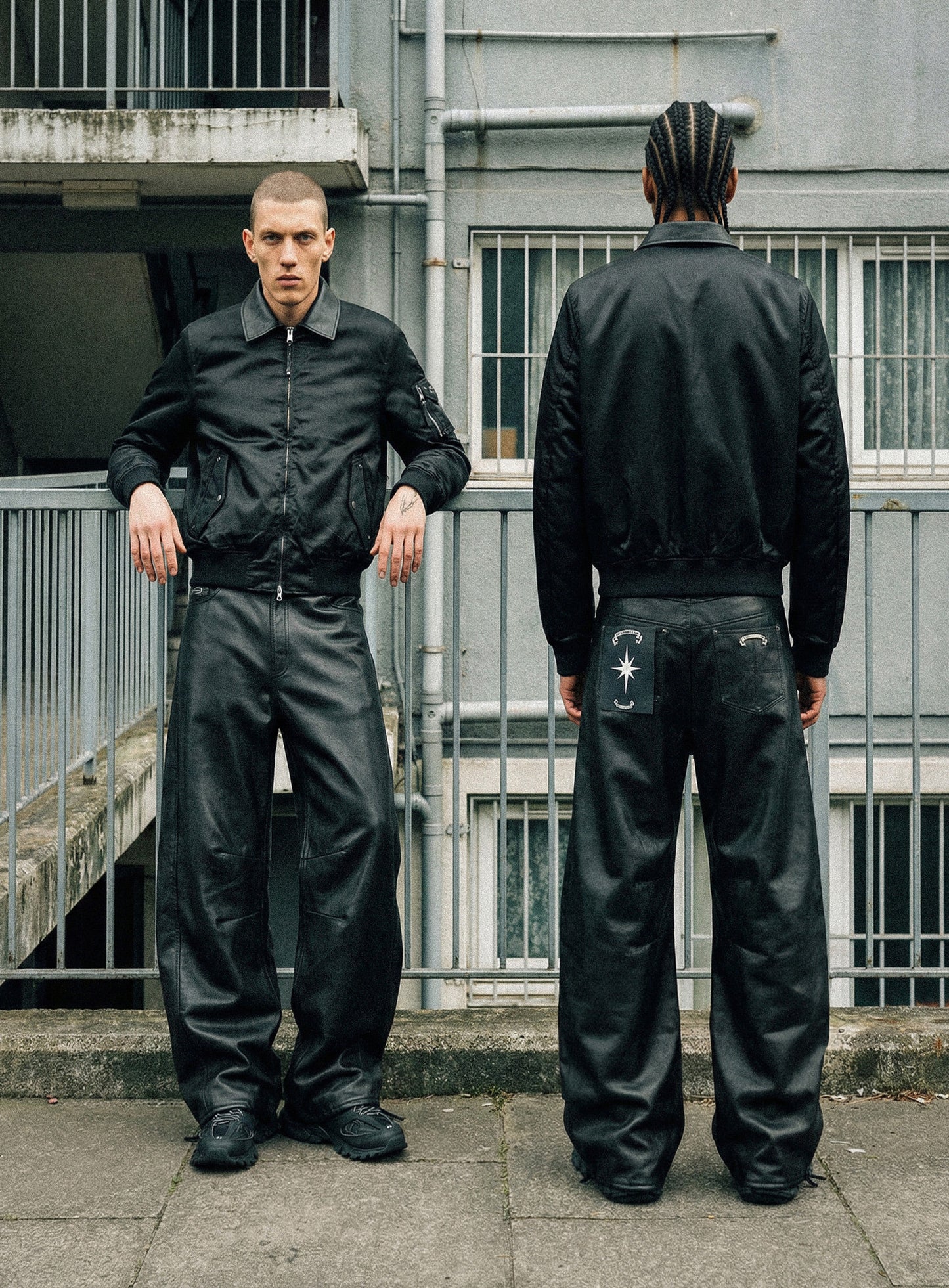 [w-jkt25-071] Nylon A2 Bomber Jacket - Black