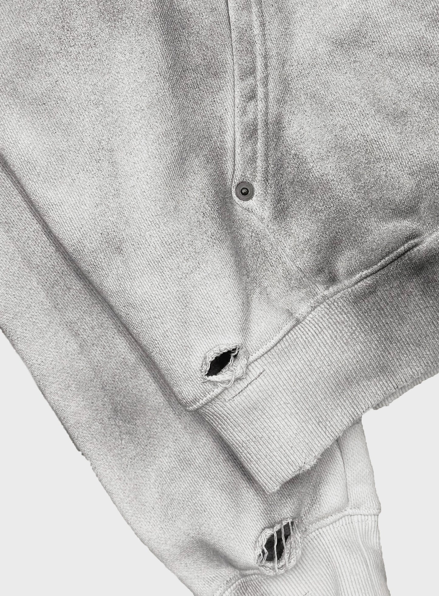 [w-hde25-093] Shield Old Glory Hooded Zip-Up - Dusty White