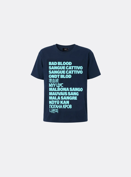 [w-tee26-234] Translation Stack Graphic 1/2 T-Shirt - Navy