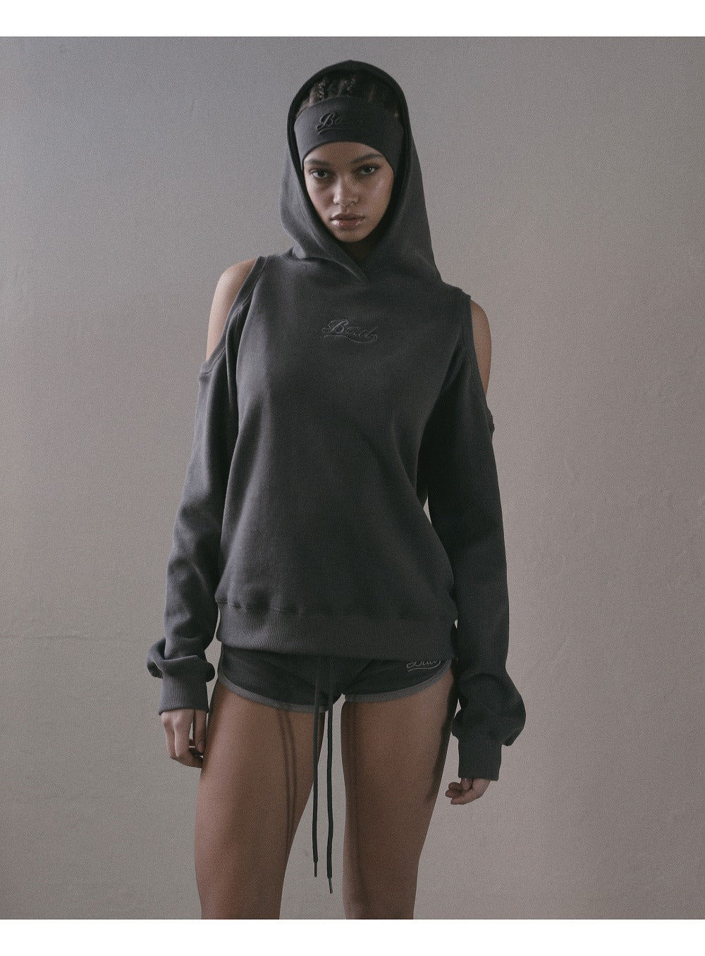 Beyond Soft Cutout Hoodie – Charcoal