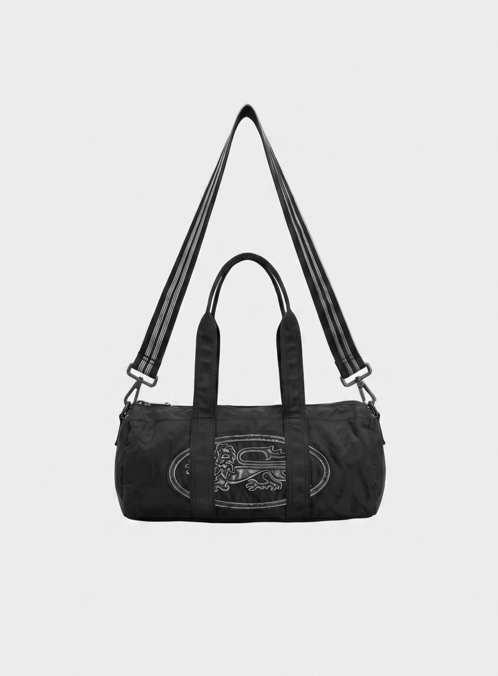 [w-bag26-002] Billy Nylon Duffle Bag Small - Black