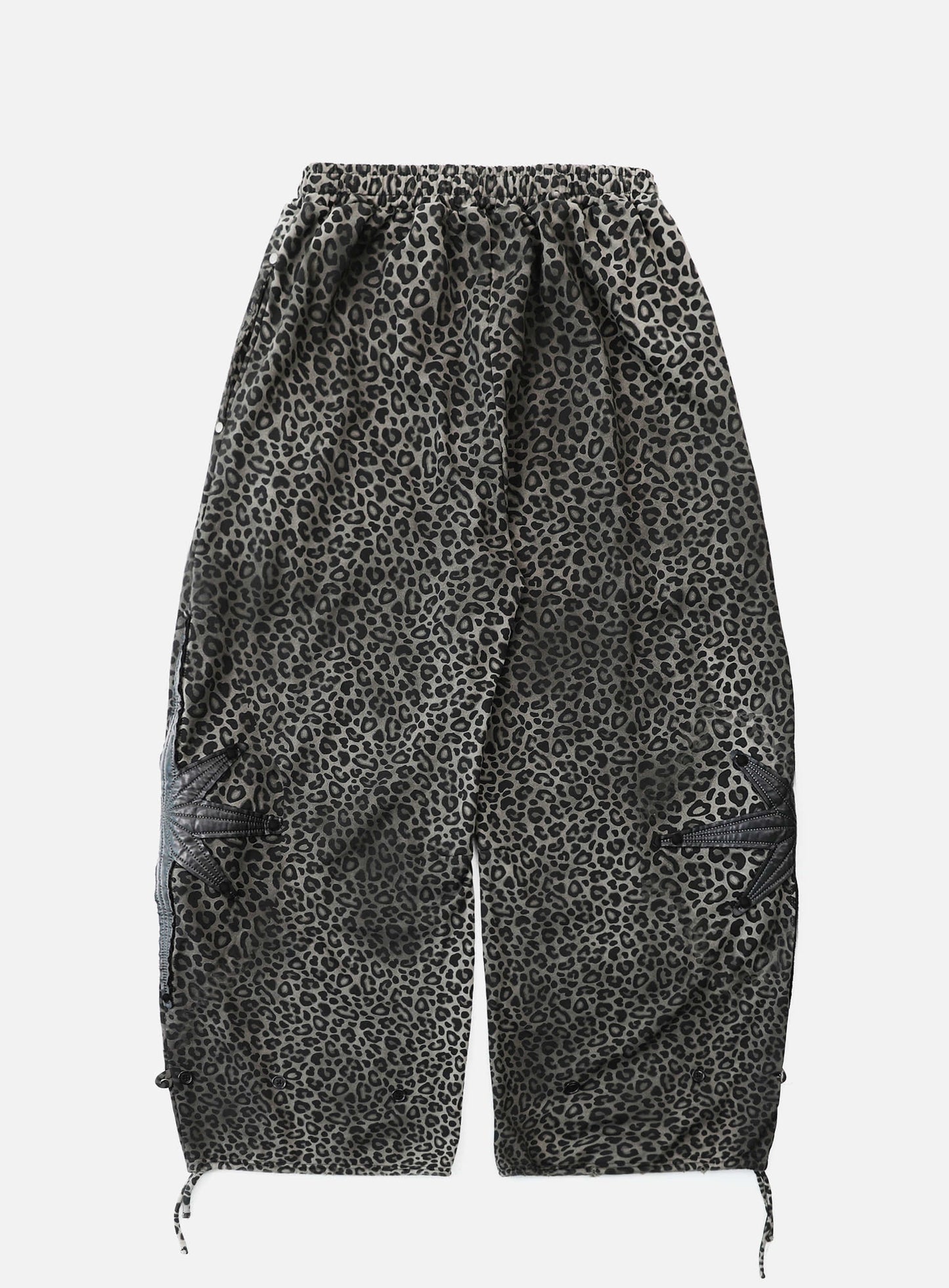 Cosmo Patch 2-Way Curved Jogger Trousers - Black Leopard