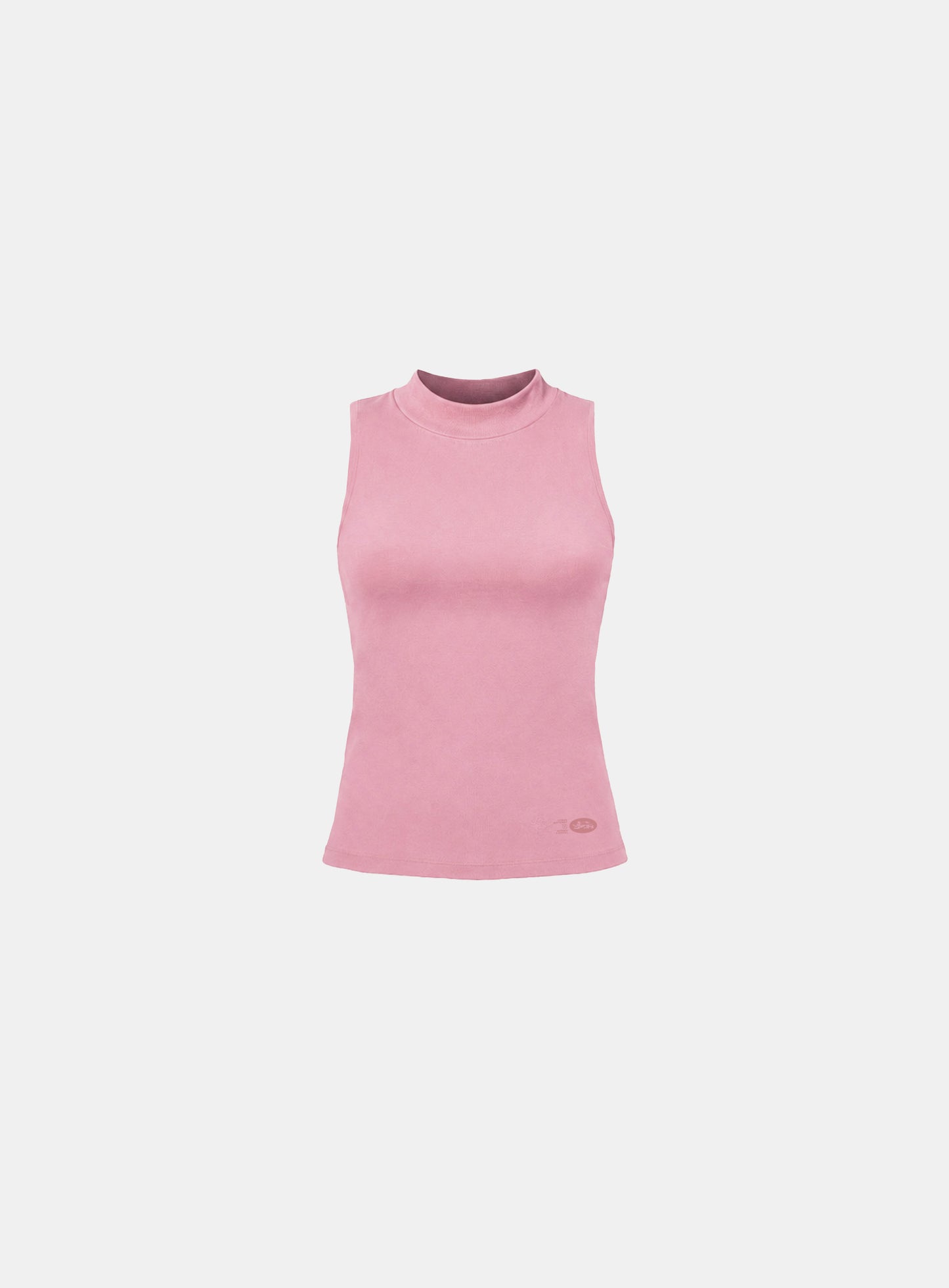 [w-tnk26-056] Everyday Mock-Neck Tank - Pink