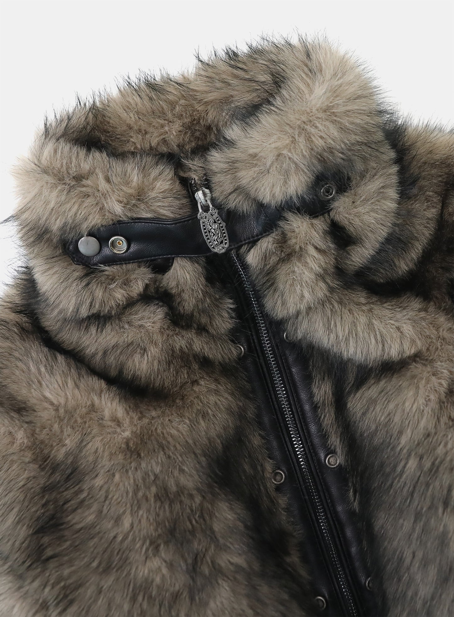 [w-jkt25-053] Viper81 High Neck Fur Jacket - Coyote