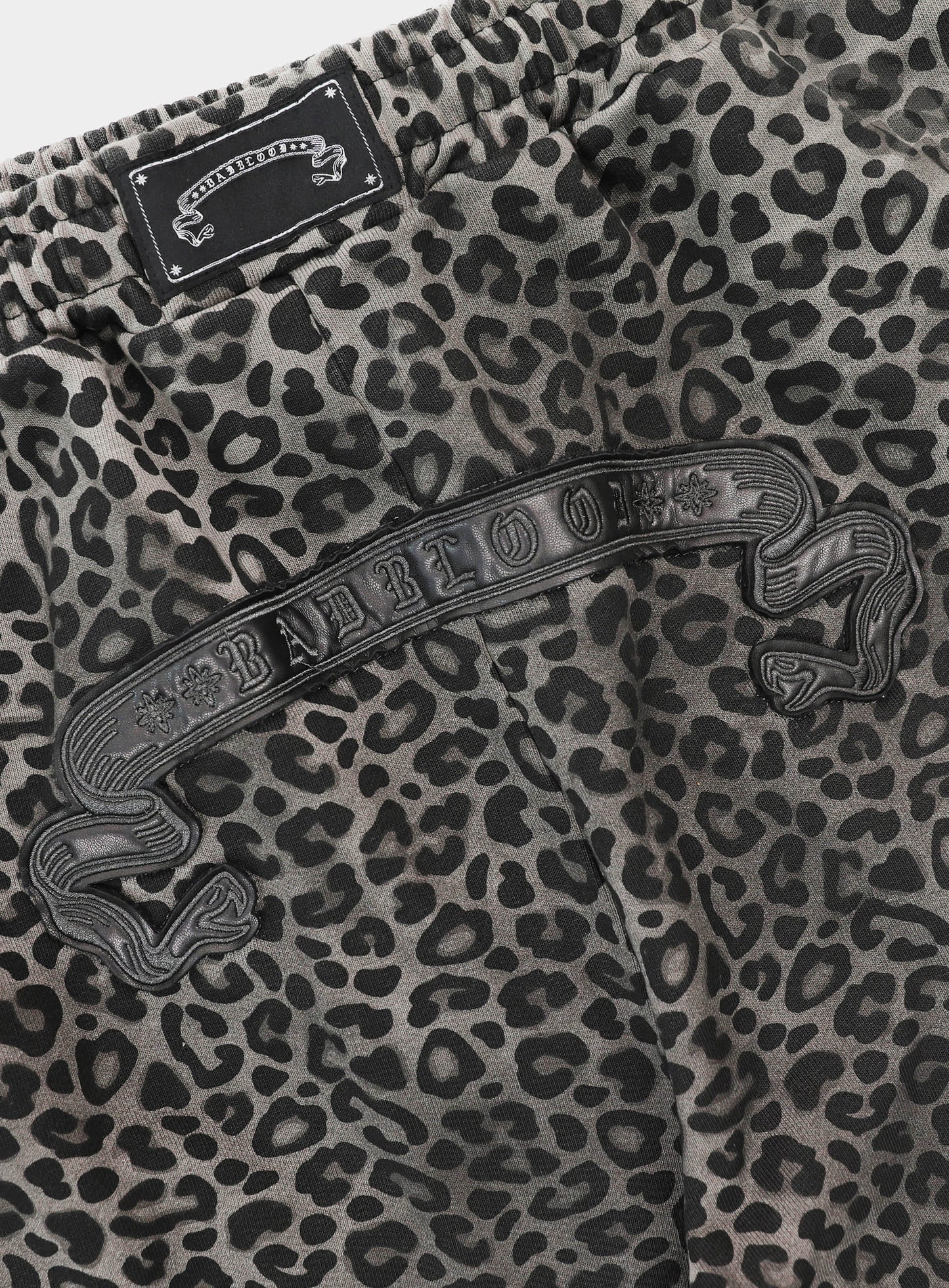 Cosmo Patch 2-Way Curved Jogger Trousers - Black Leopard