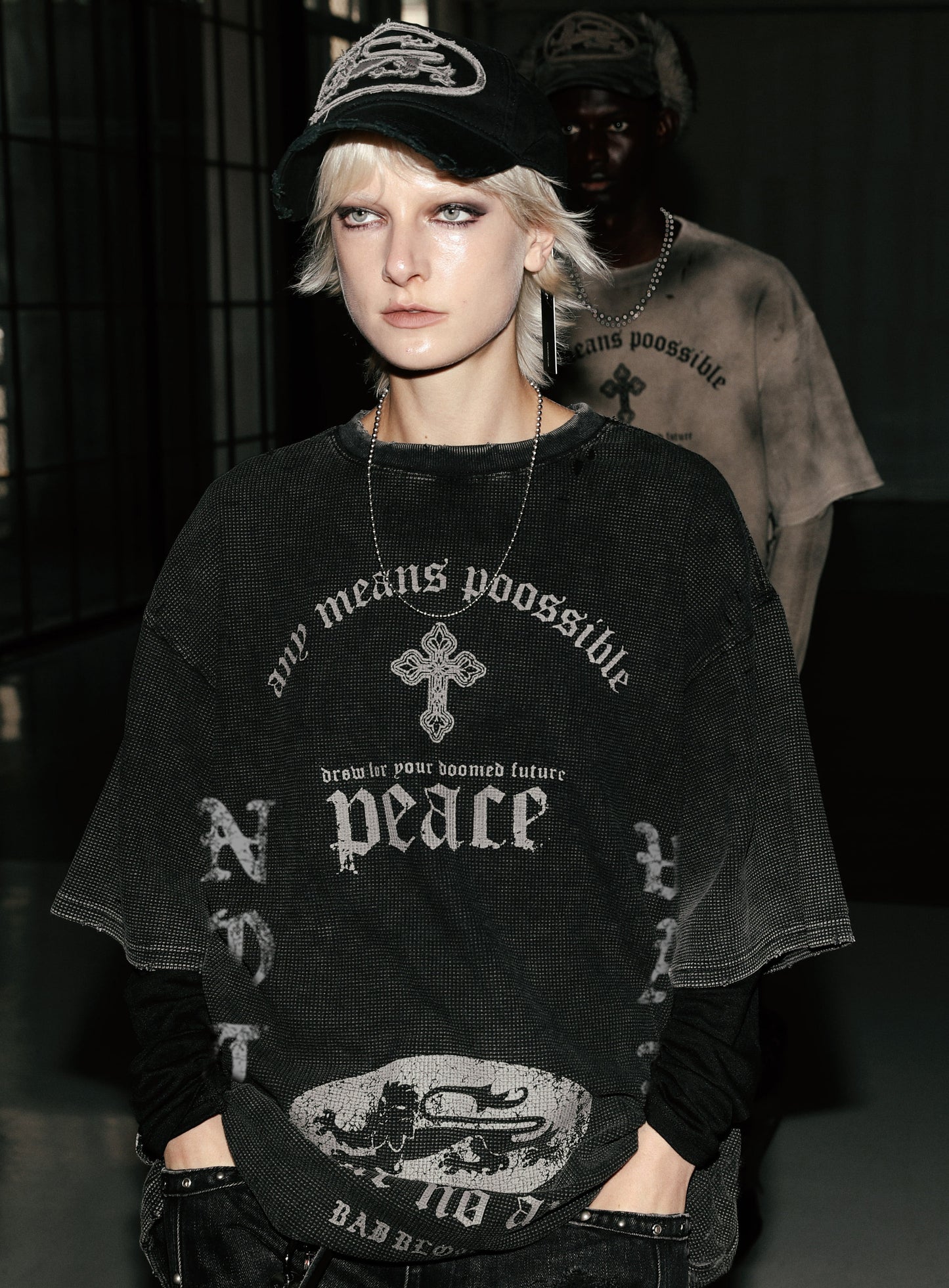 PEACE NOT WAR T-shirt - Dusty Black