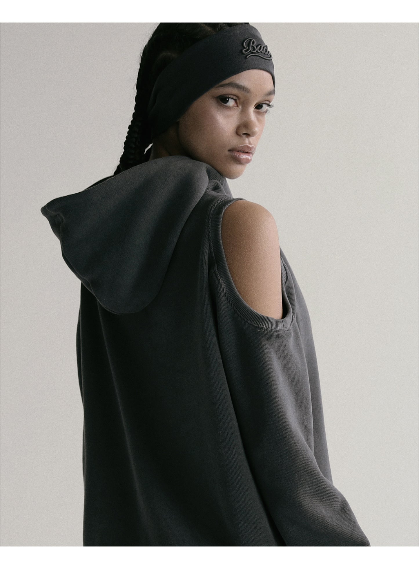Beyond Soft Cutout Hoodie – Charcoal