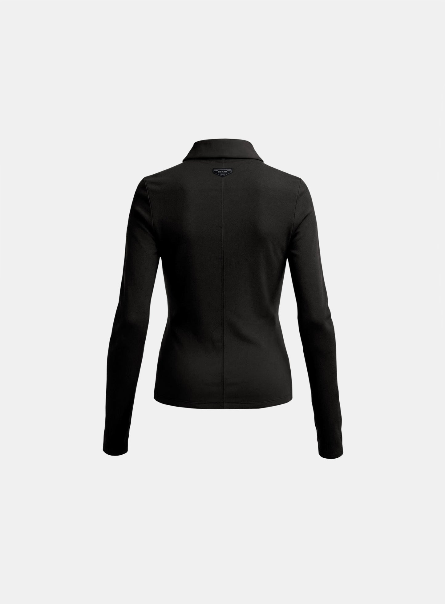 [w-tee26-064] Sleek Cotton Polo T-Shirt - Black