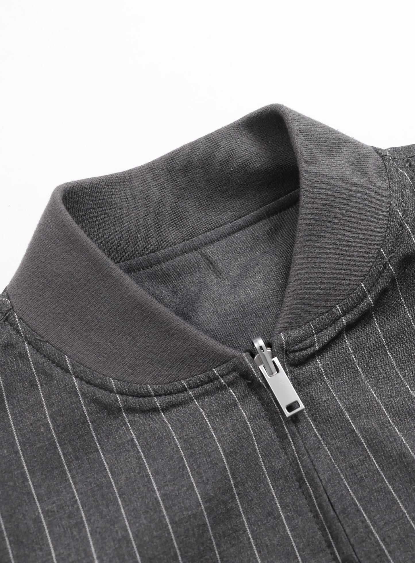 Proto Gabardine Reversible MA-1 Jacket - Striped/Charcoal