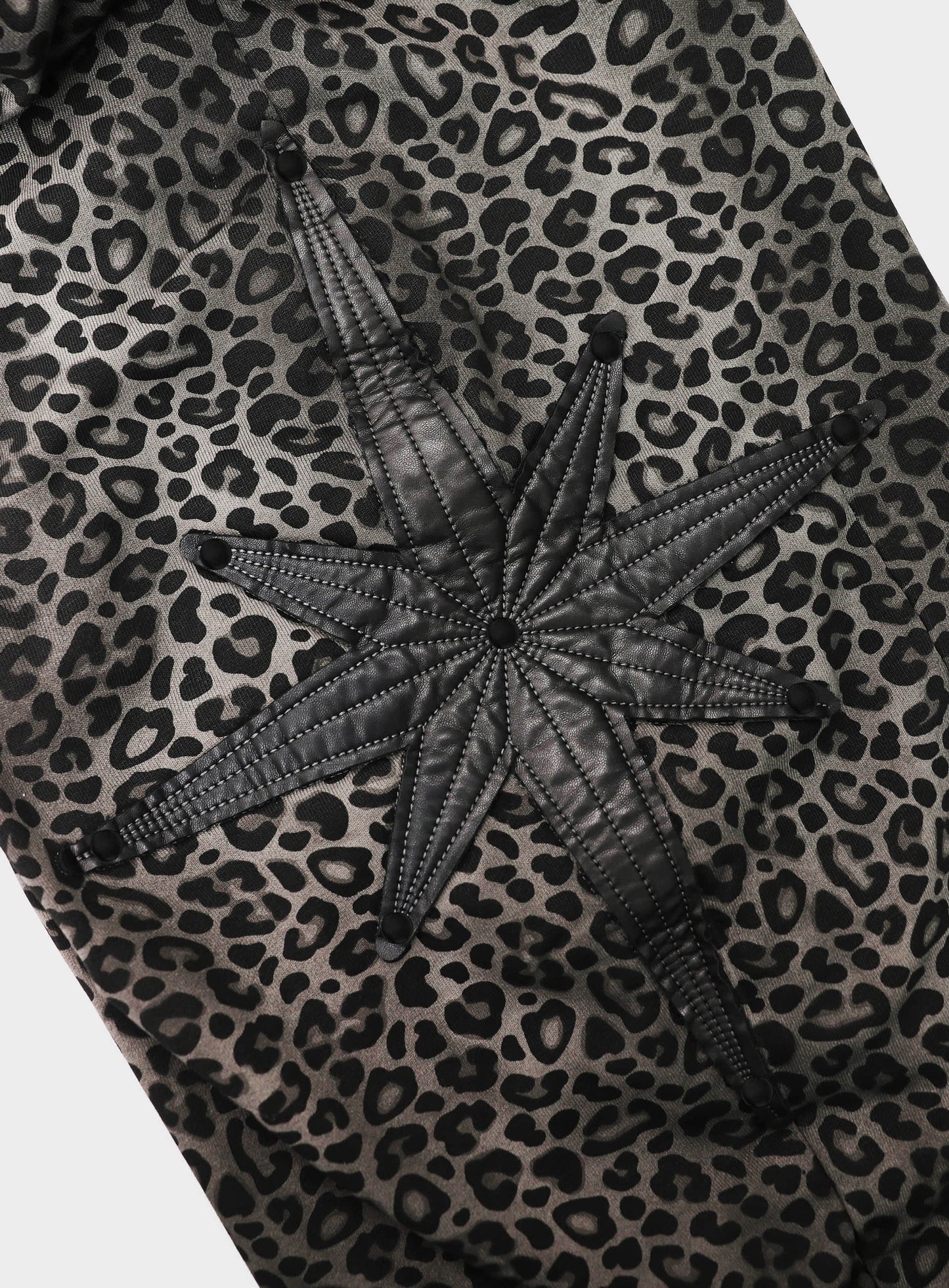 Cosmo Patch 2-Way Curved Jogger Trousers - Black Leopard