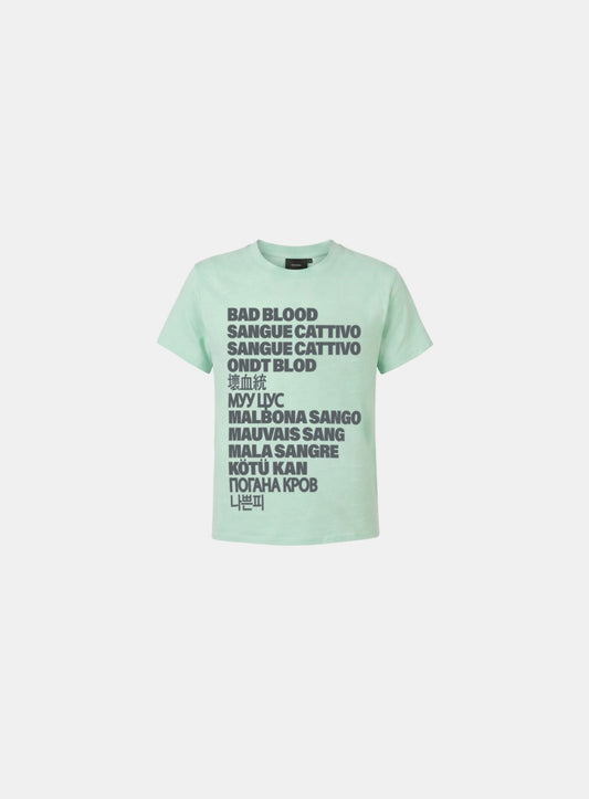 [w-tee26-232] Translation Stack Graphic 1/2 T-Shirt - Green