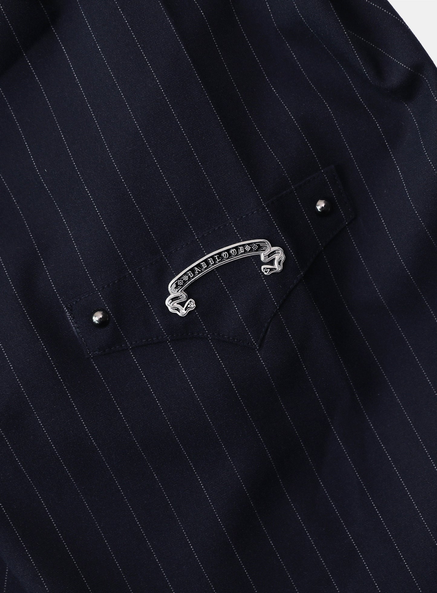 Viper Logo Boat Neck Long Sleeve - Navy/Striped