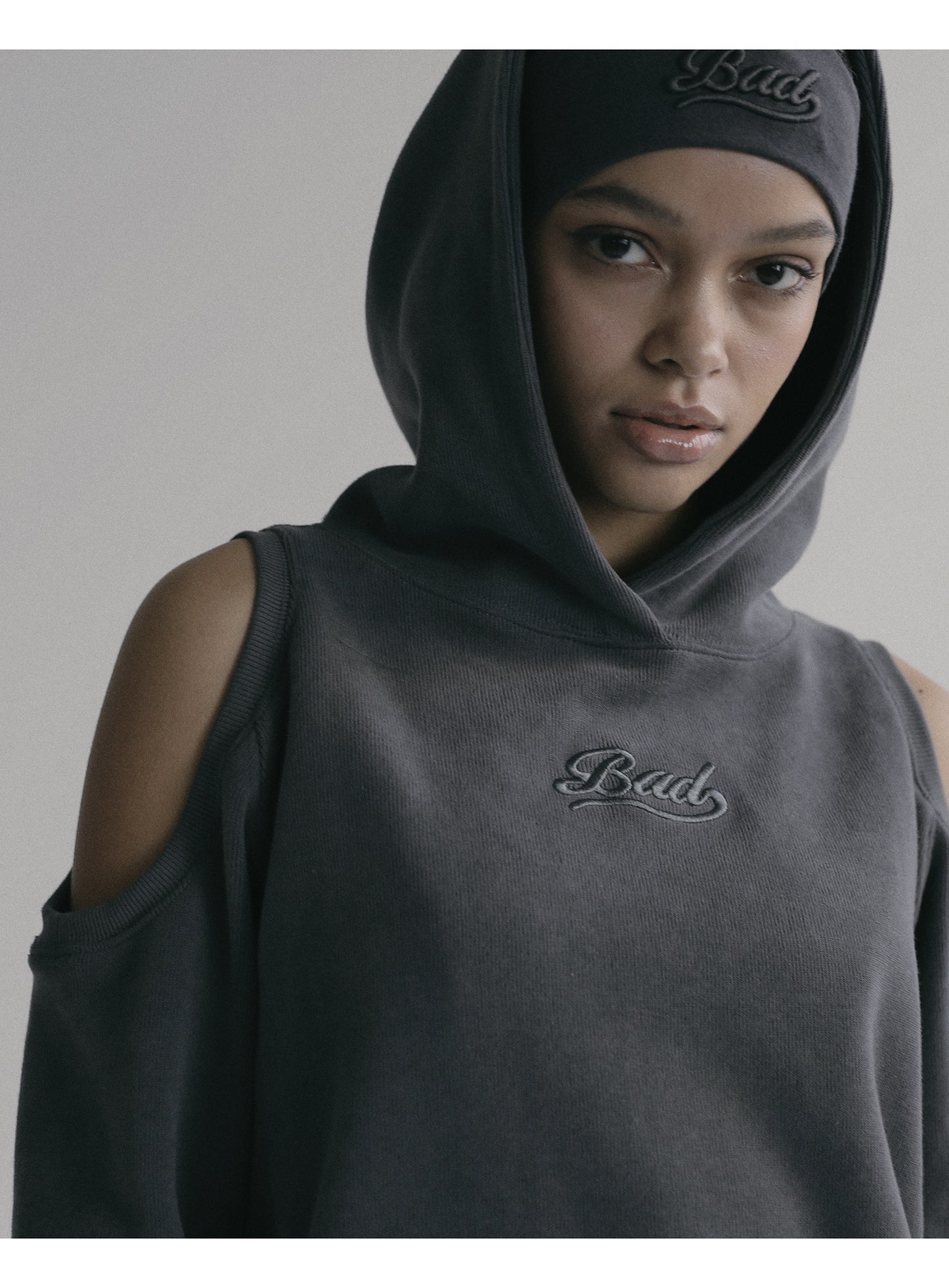 Beyond Soft Cutout Hoodie – Charcoal
