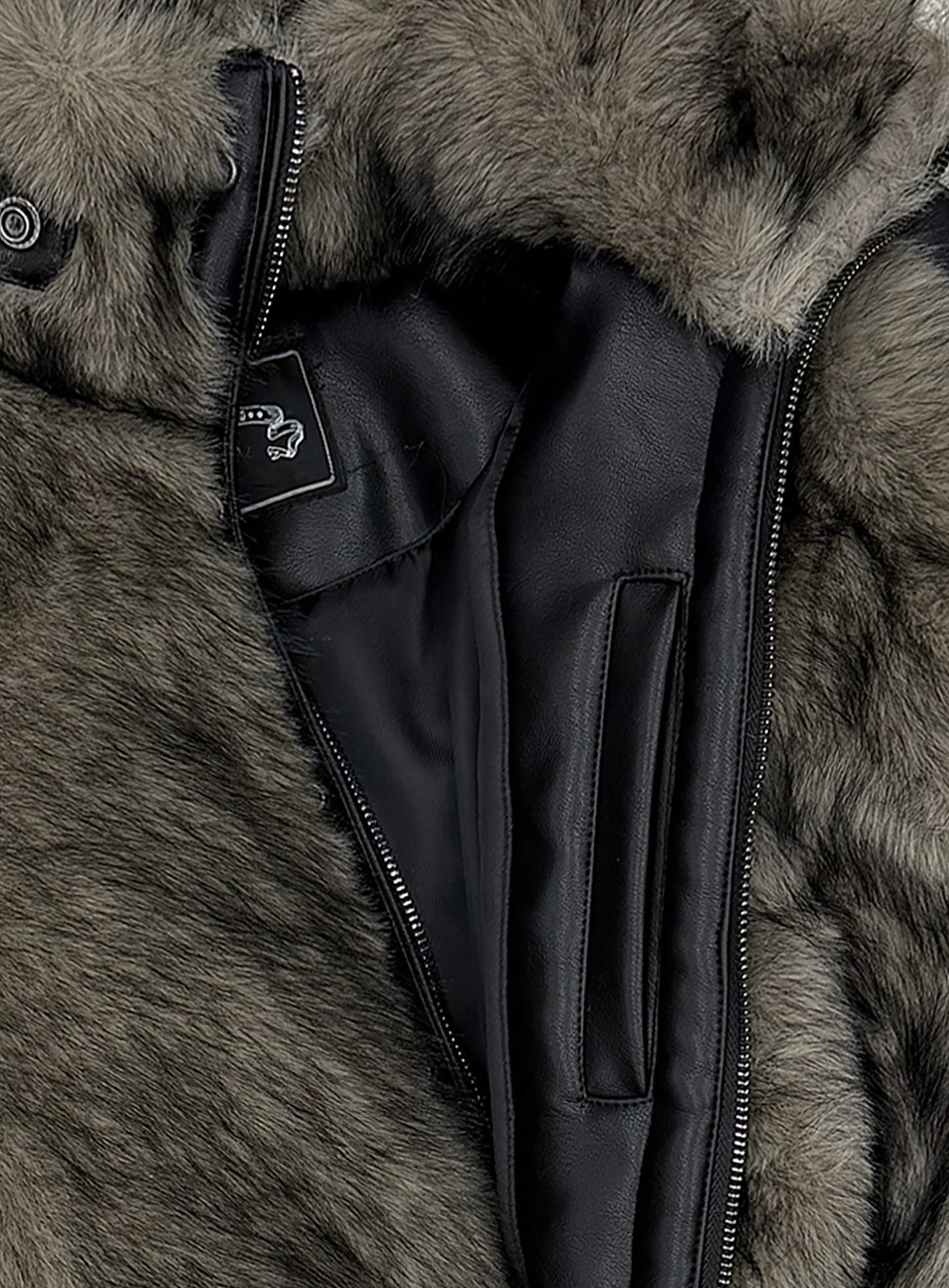 [w-jkt25-053] Viper81 High Neck Fur Jacket - Coyote