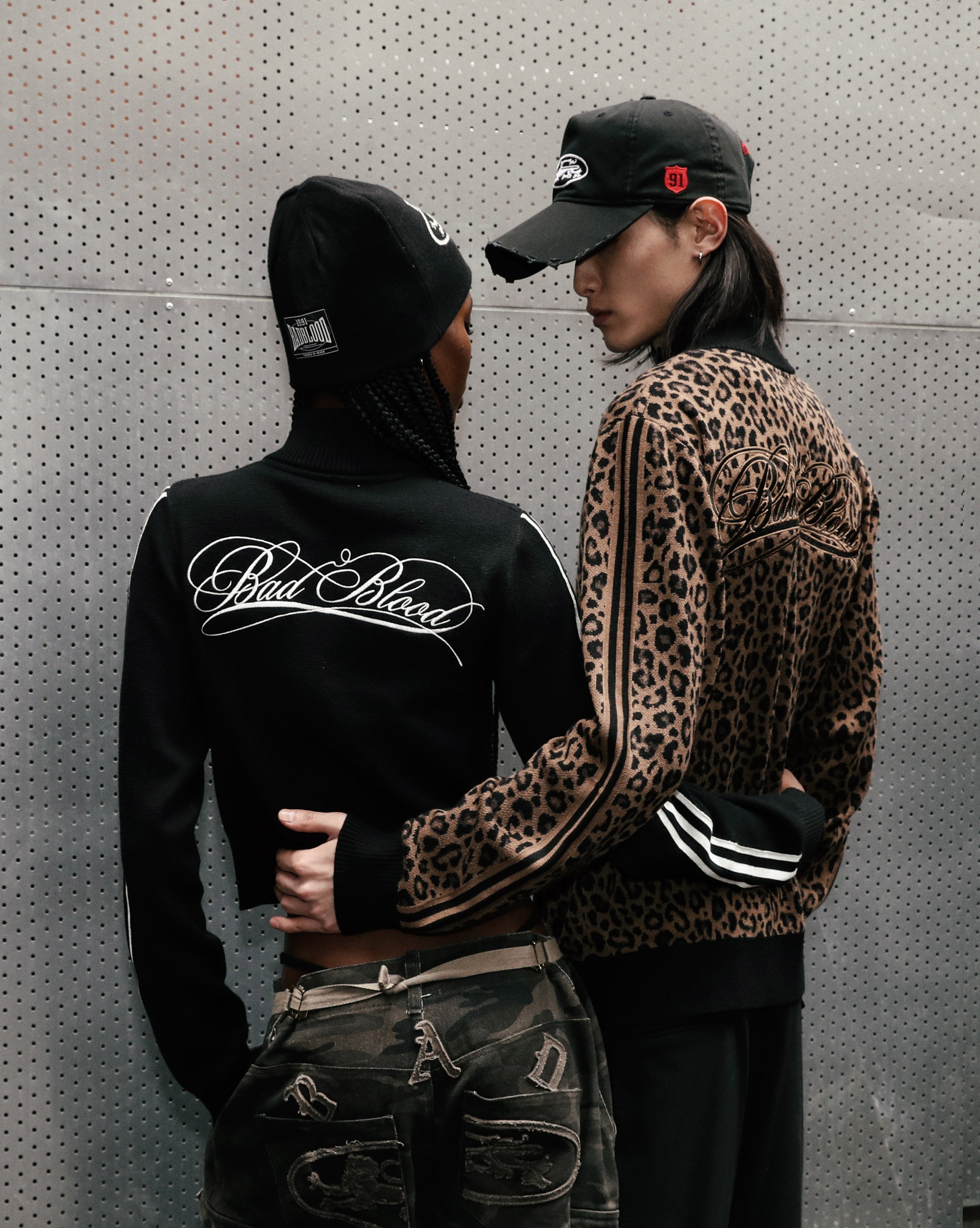 【BADBLOOD】 Dark Classic Knit Track Zip-Up - Leopard Dark Classic Knit Track Zip-Up - Leopard – BADBLOOD TAIWAN