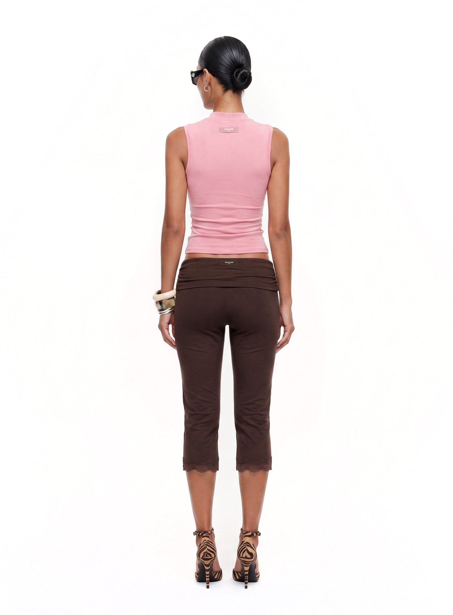 [w-tnk26-056] Everyday Mock-Neck Tank - Pink
