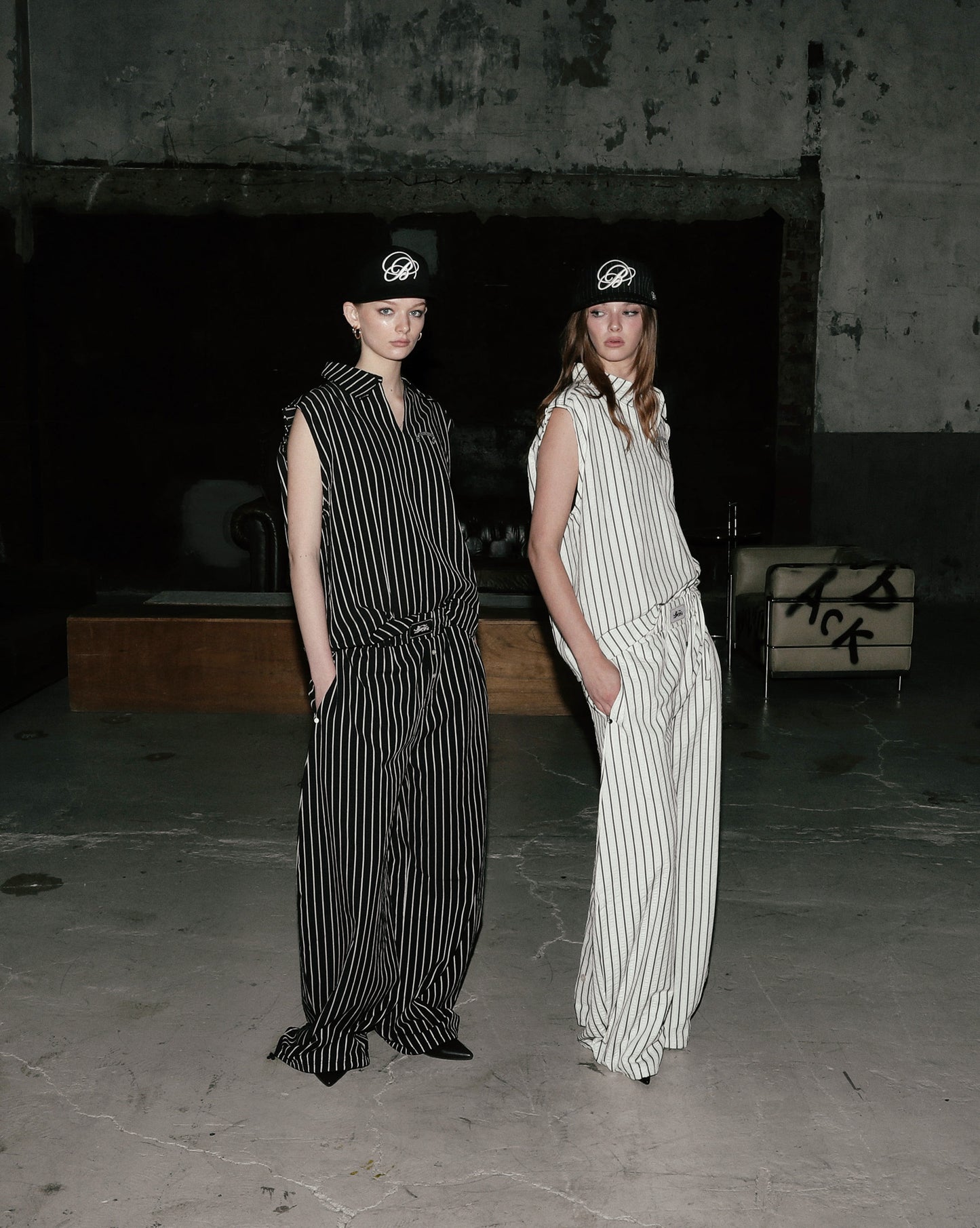AJ Easy Pants - White/Stripe