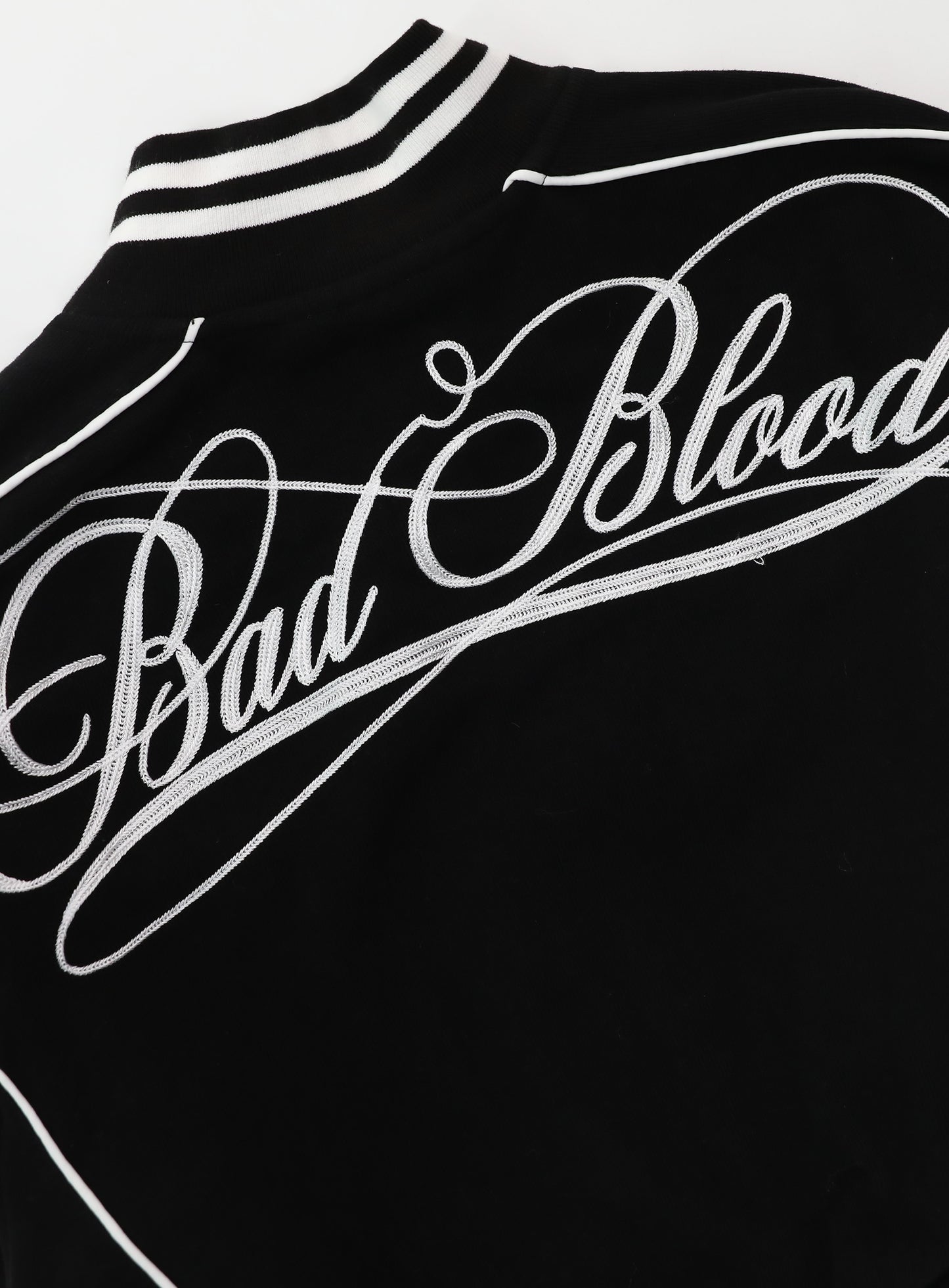 [w-jkt25-045] Dark Classic Knit Track Jacket - Black