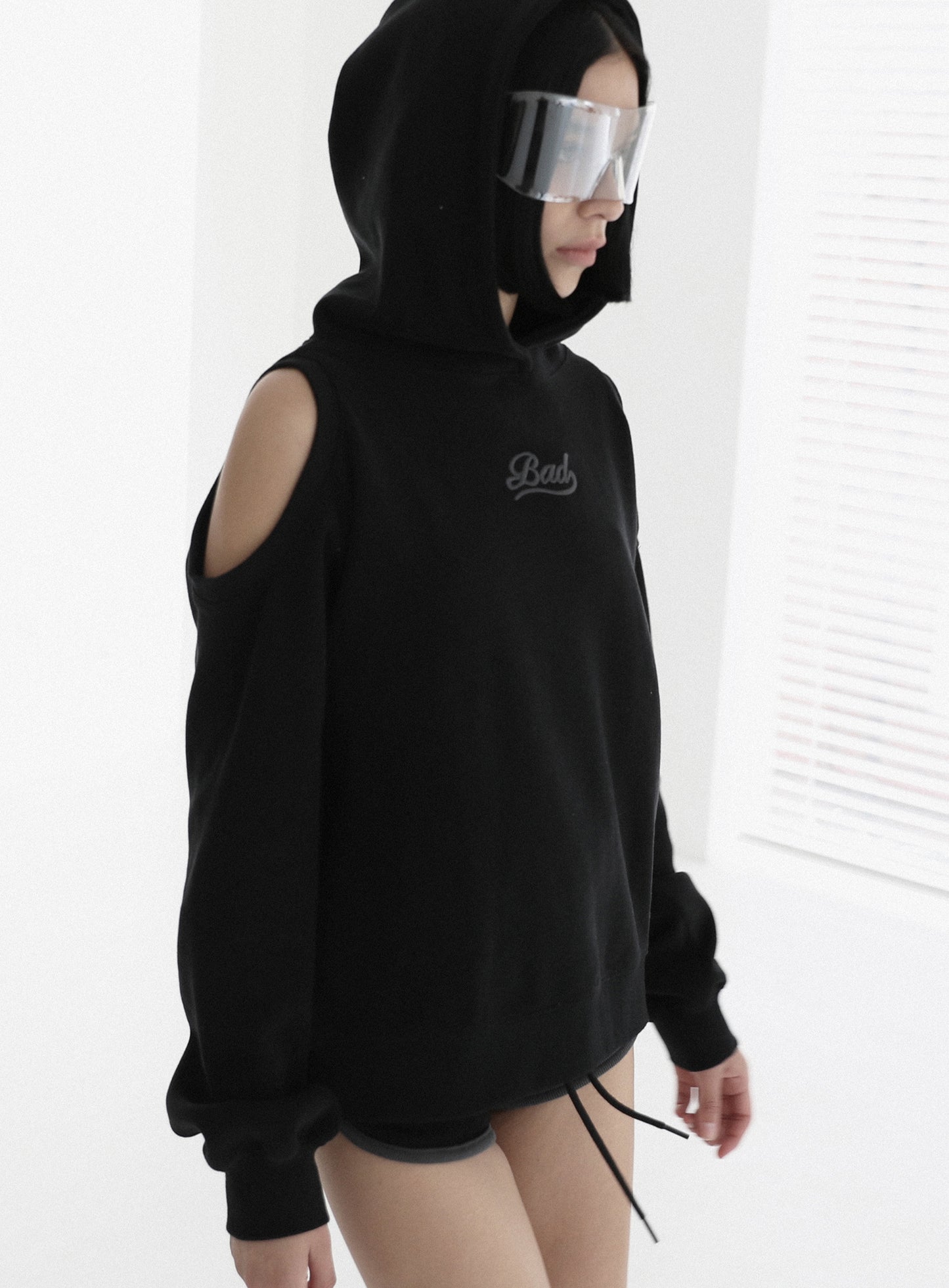 Beyond Soft Cutout Hoodie - Black