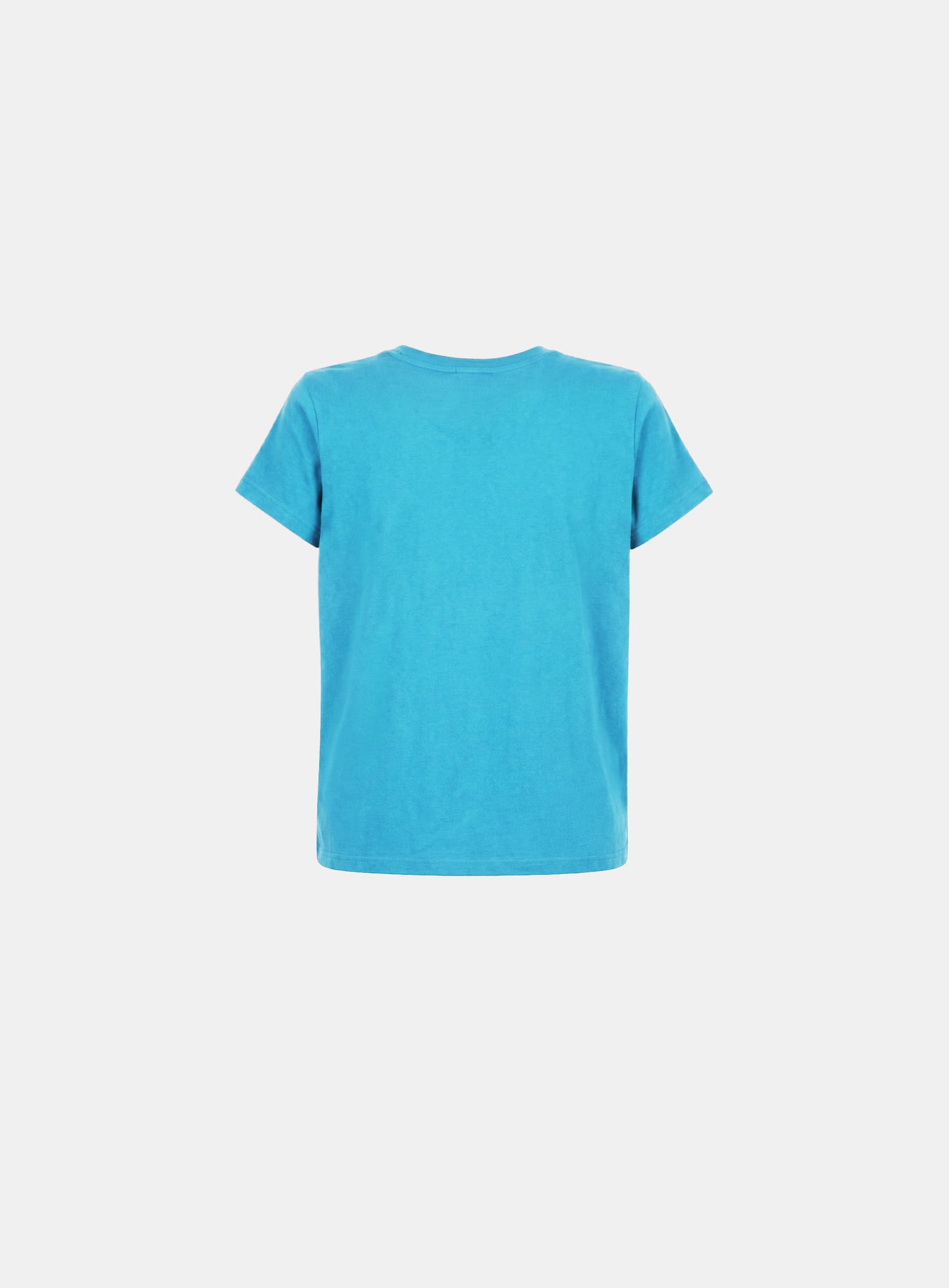[w-tee26-226] Translation Side Graphic 1/2 T-Shirt - Blue