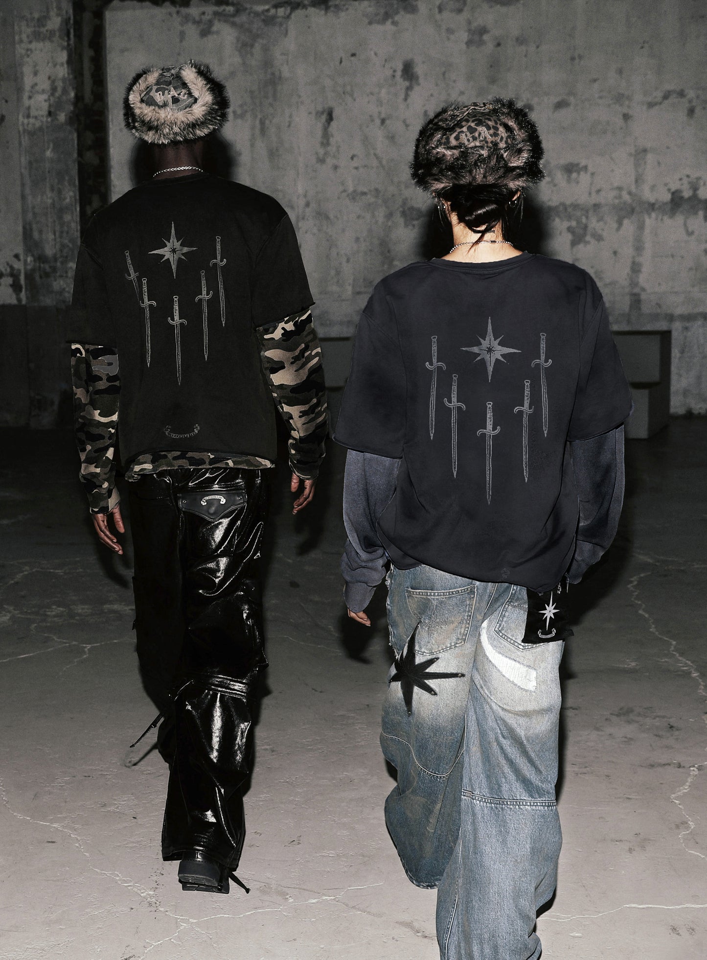 Shield M Layered Long Sleeve - Dusty Black