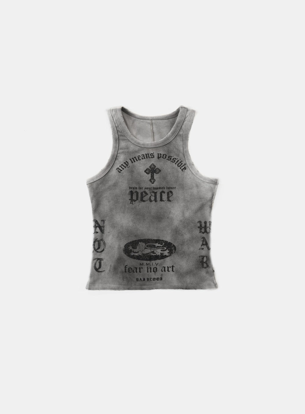 PEACE NOT WAR Tank - Dusty White