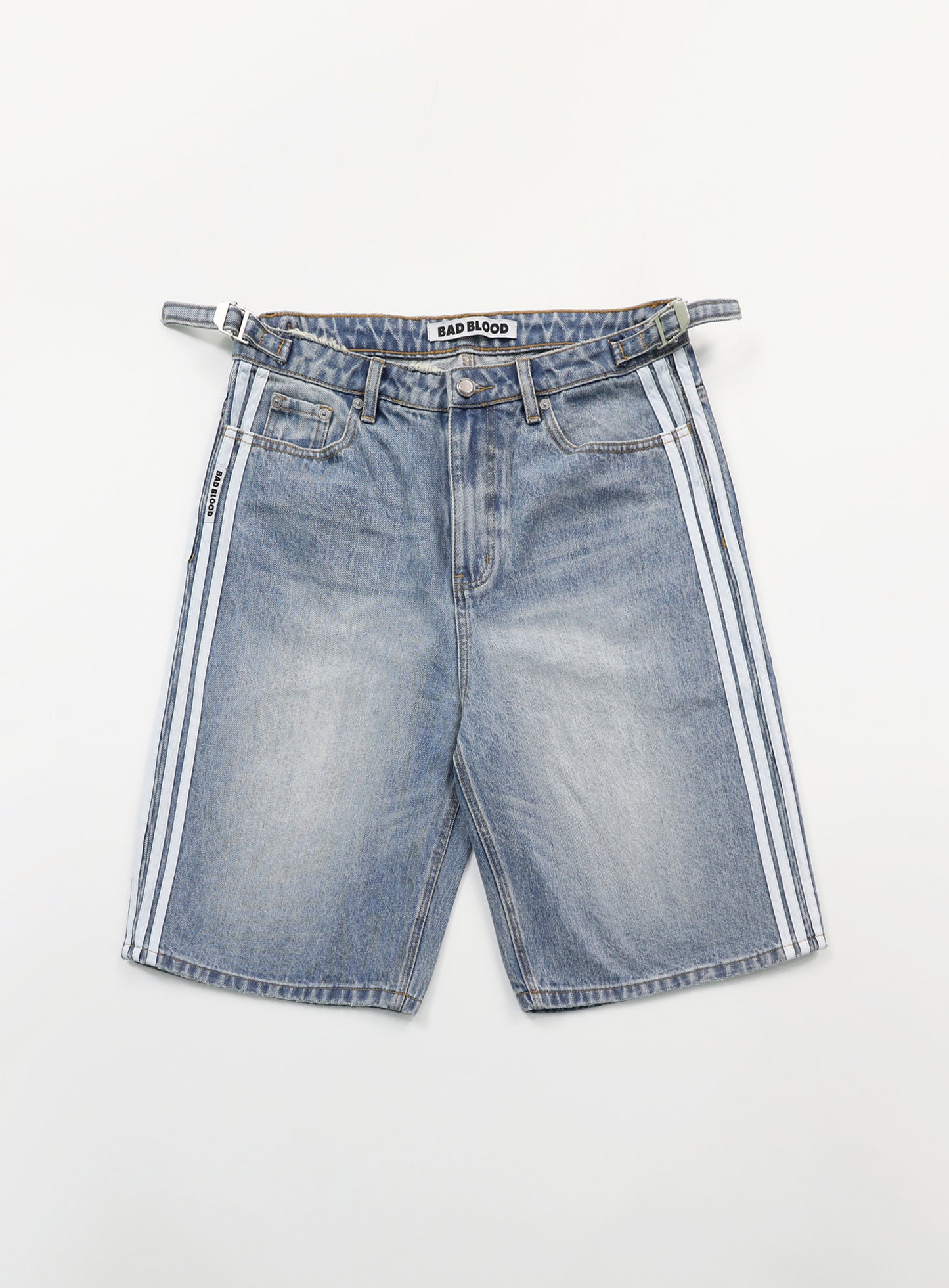 Billy Track Bermuda Jeans Baggy Fit - Blue