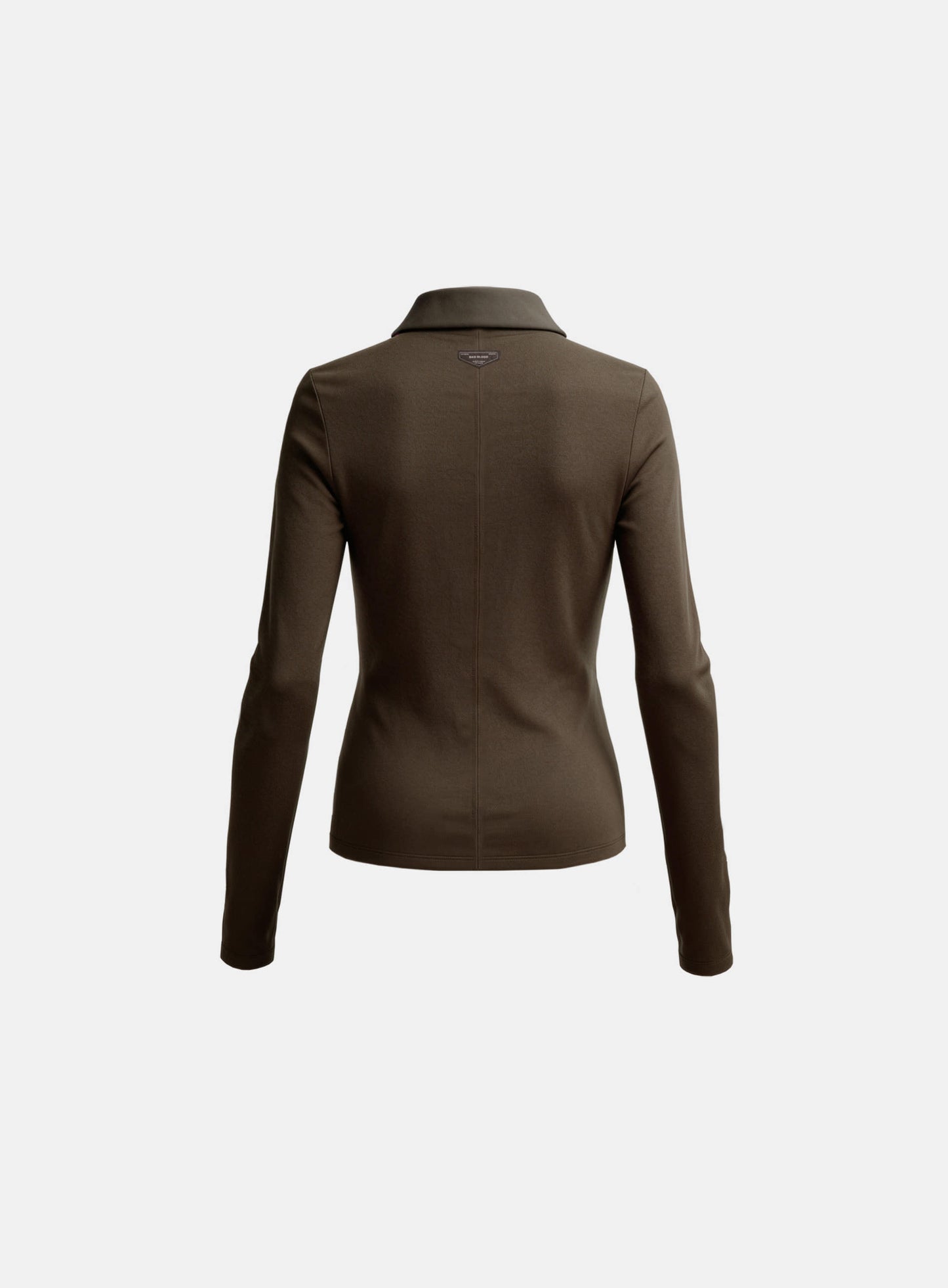 [w-tee26-063] Sleek Cotton Polo T-Shirt - Khaki Brown
