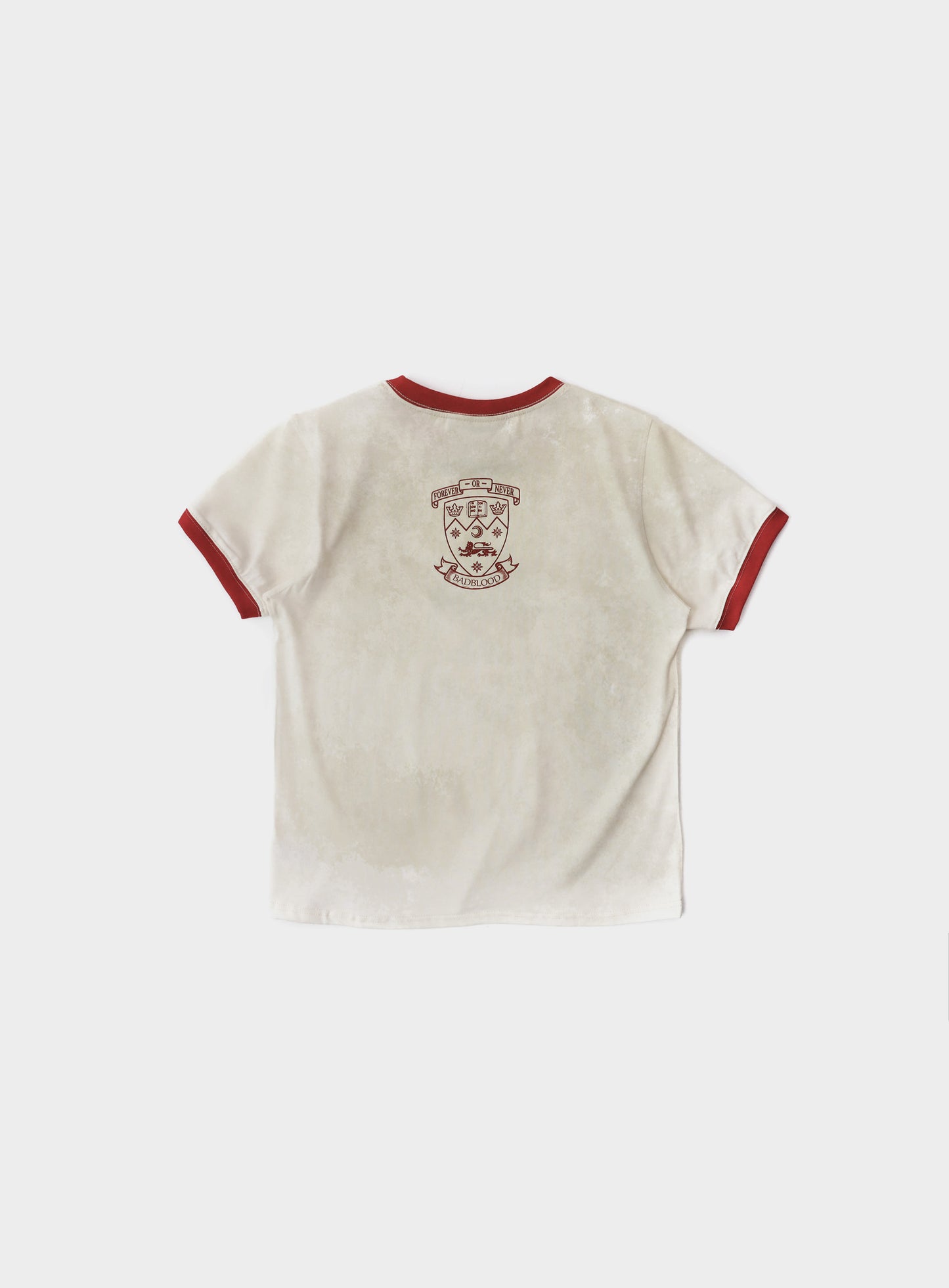 Workshop Shield Print Ringer T-Shirt - Cream
