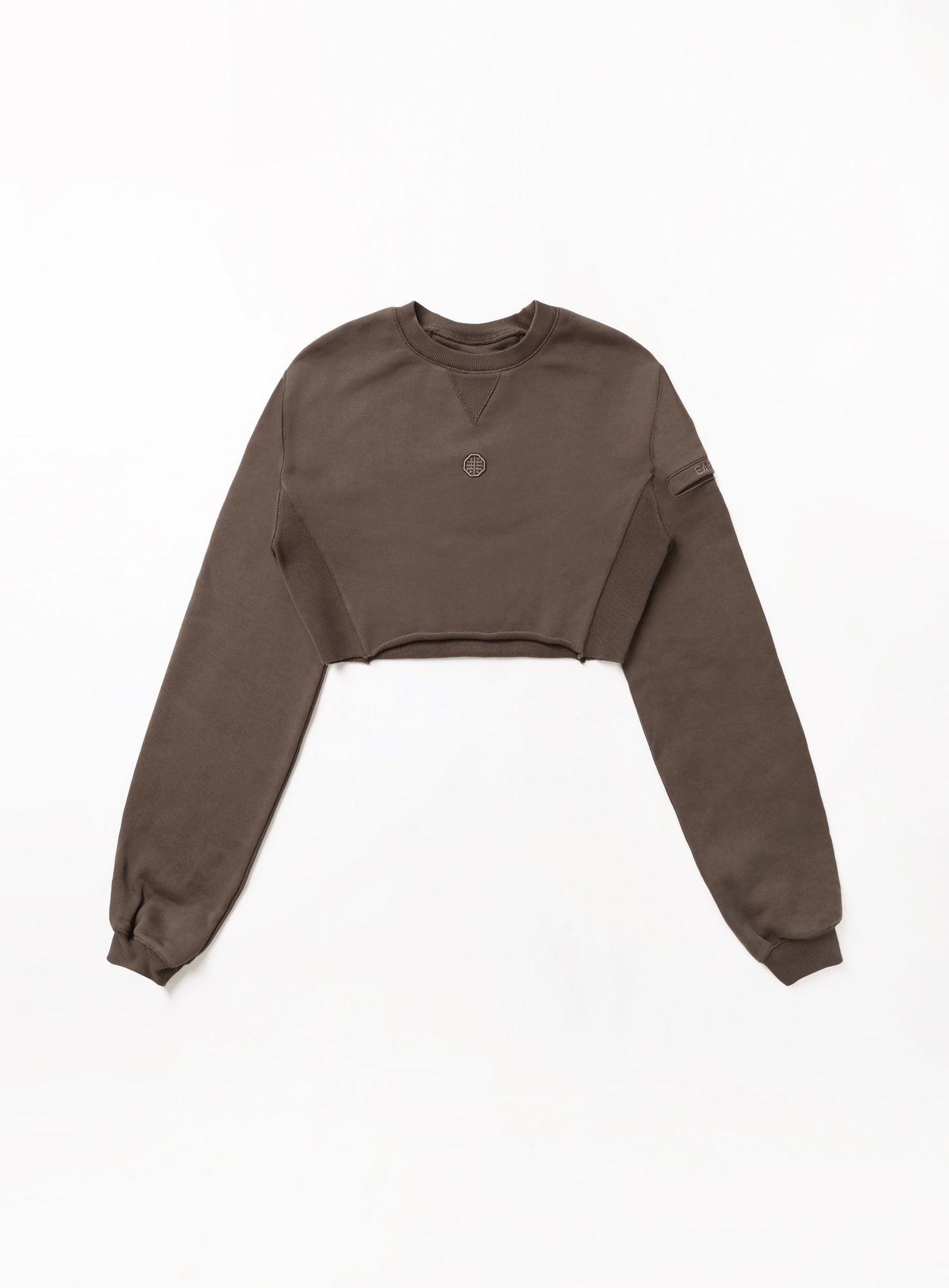 Old Effect Crop Sweatshirt - Orc