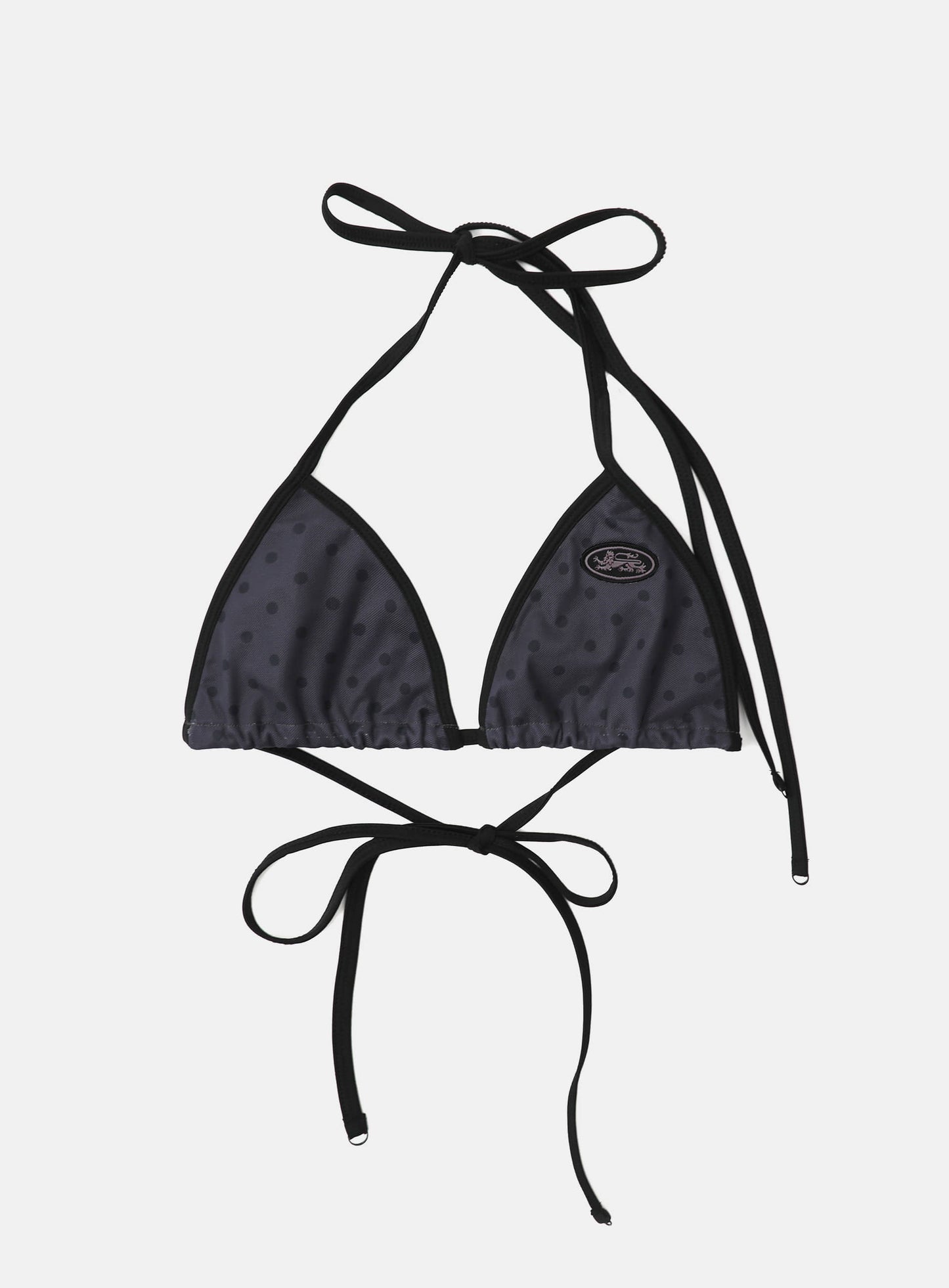 [AQUA] Splash Dot Bikini SET - Charcoal