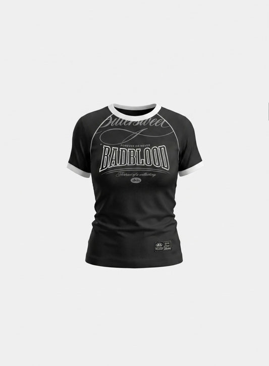 [w-tee26-156] 90s Vintage Club Crewneck Jersey T-Shirt - Black