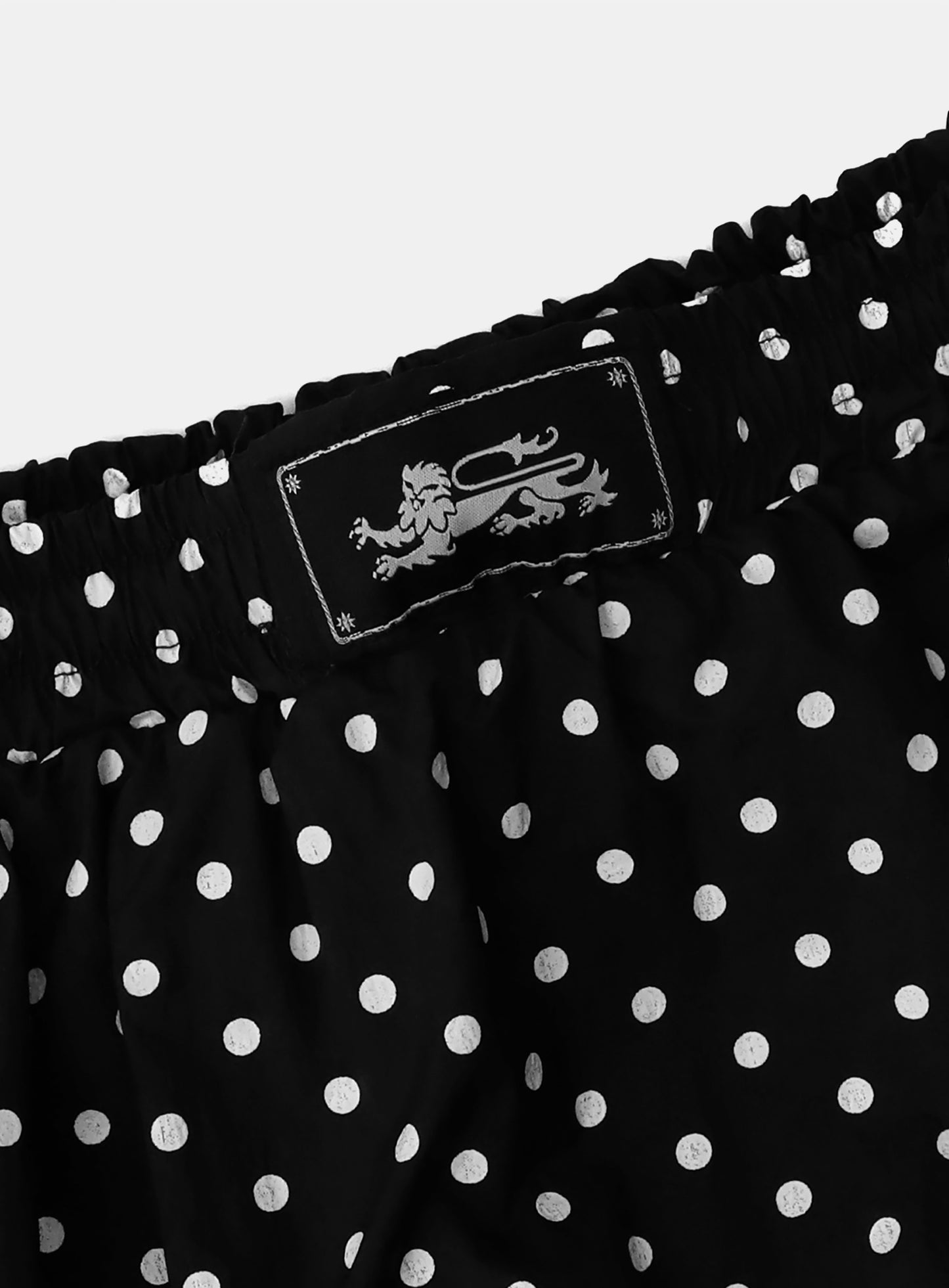 Mystic Billy Nylon Balloon Mini Skirt - Black Dot