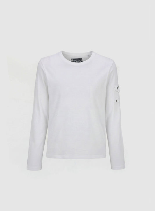 [w-tee26-017] Viper Pocket Long Sleeve T-Shirt V2 - White