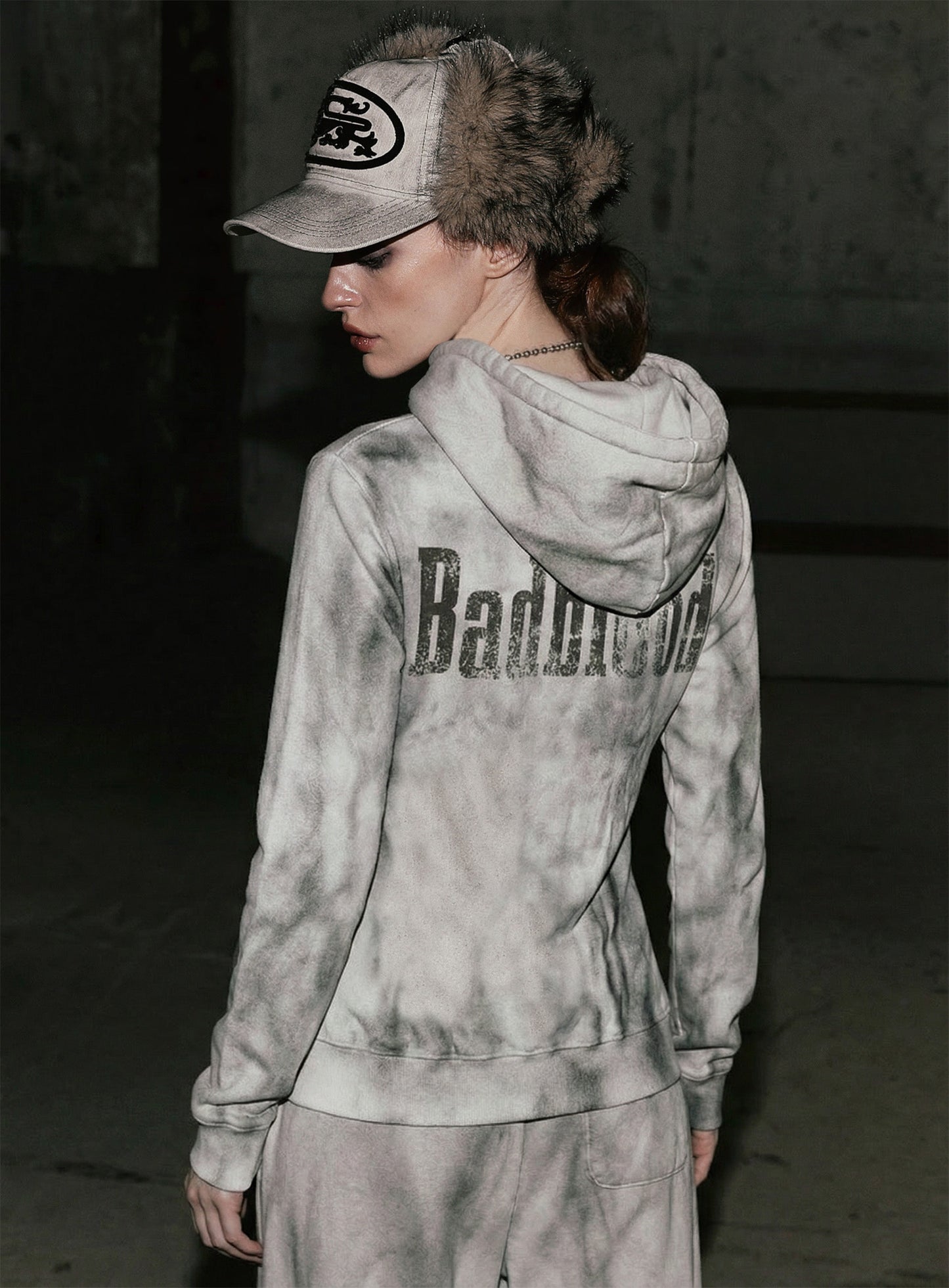 Sun Faded 2 Hooded Zip-Up - White