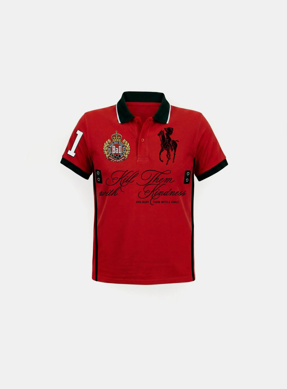 [w-tee26-203] Dark Classic 2 Heritage Polo Shirt - Red