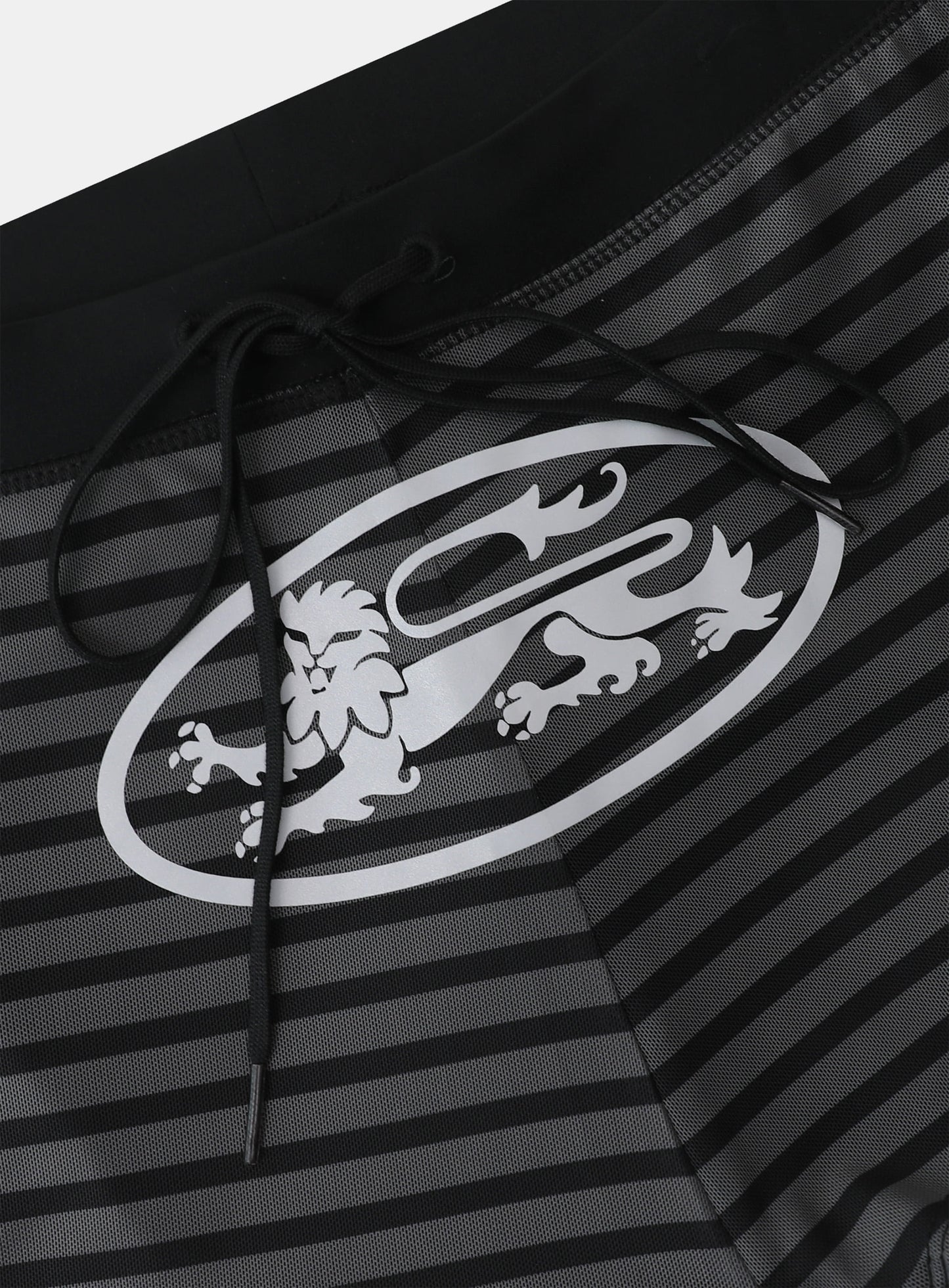 [AQUA] Tiny Logo Boy Shorts - Black/Stripe