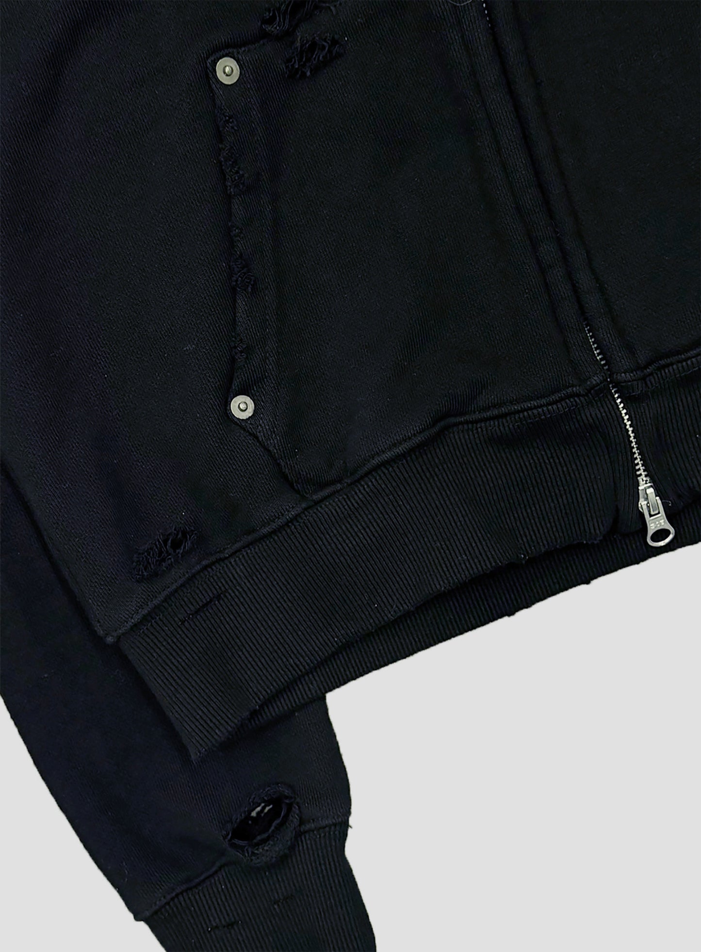 [w-hde25-095] Shield Old Glory Hooded Zip-Up - Dusty Black