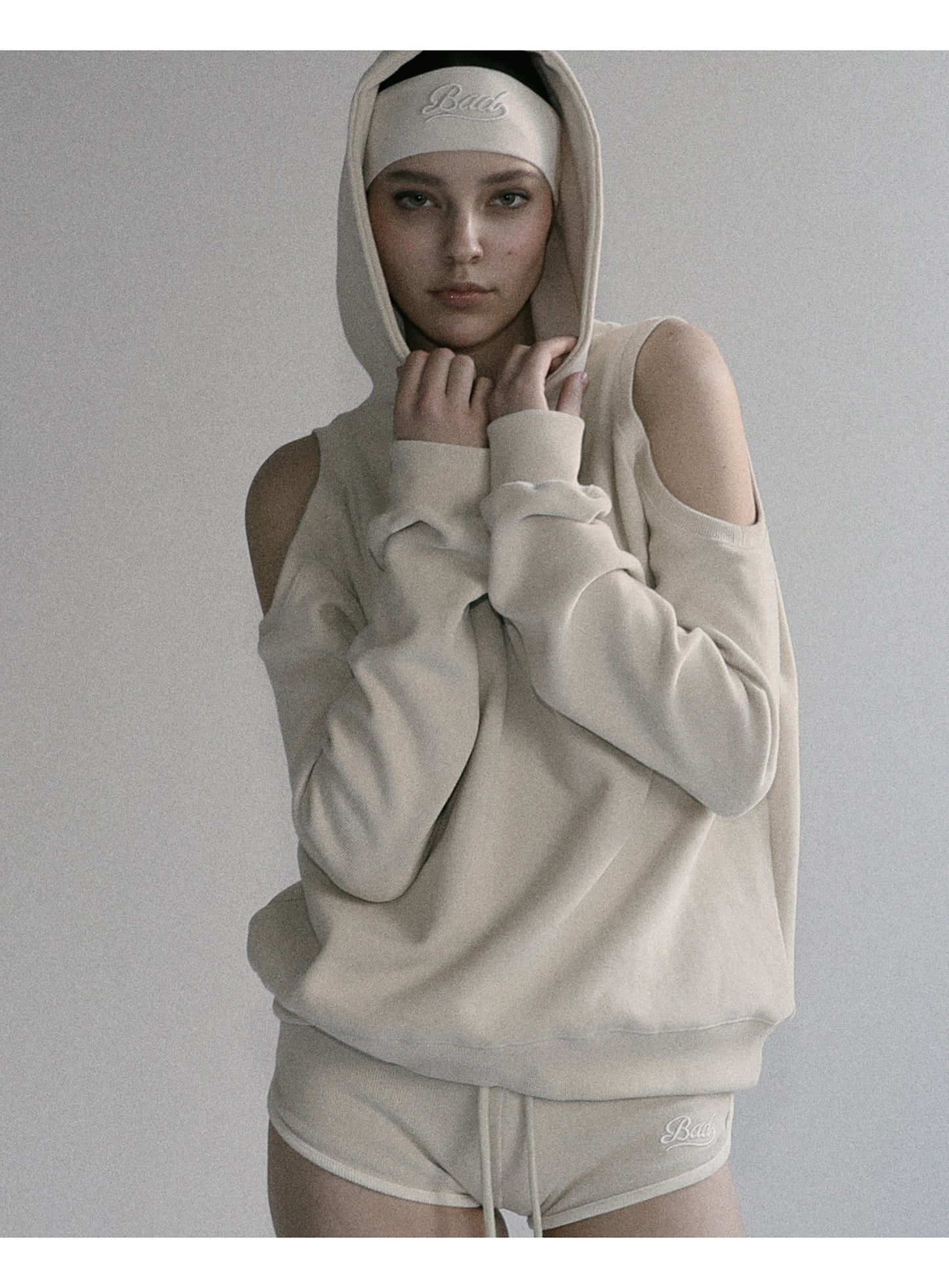 Beyond Soft Cutout Hoodie - Cream
