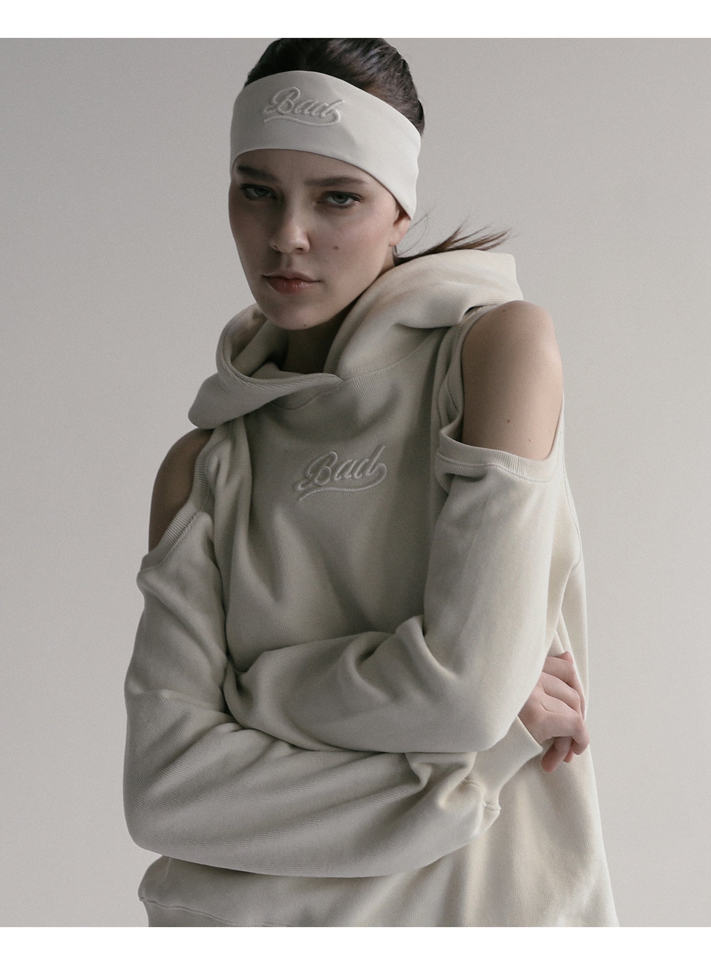 Beyond Soft Cutout Hoodie - Cream