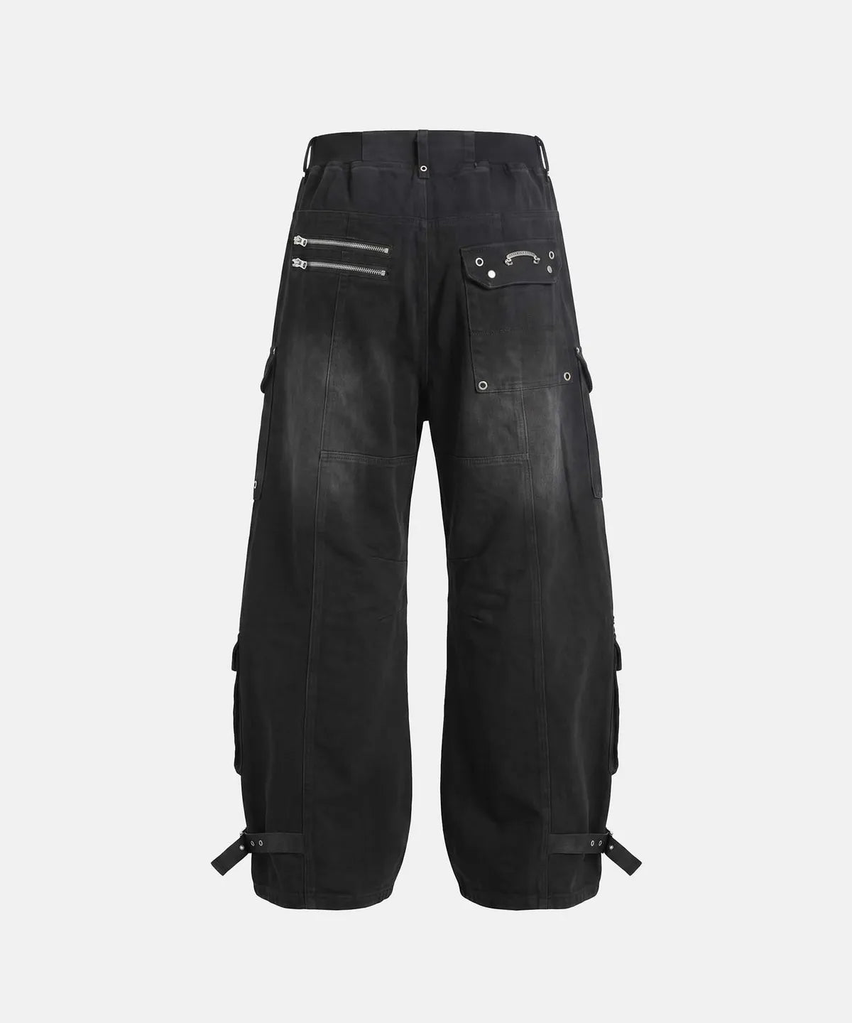 [w-pts26-136] Delta 2 Utility Loose Fit Curved Jogger - Washed Black
