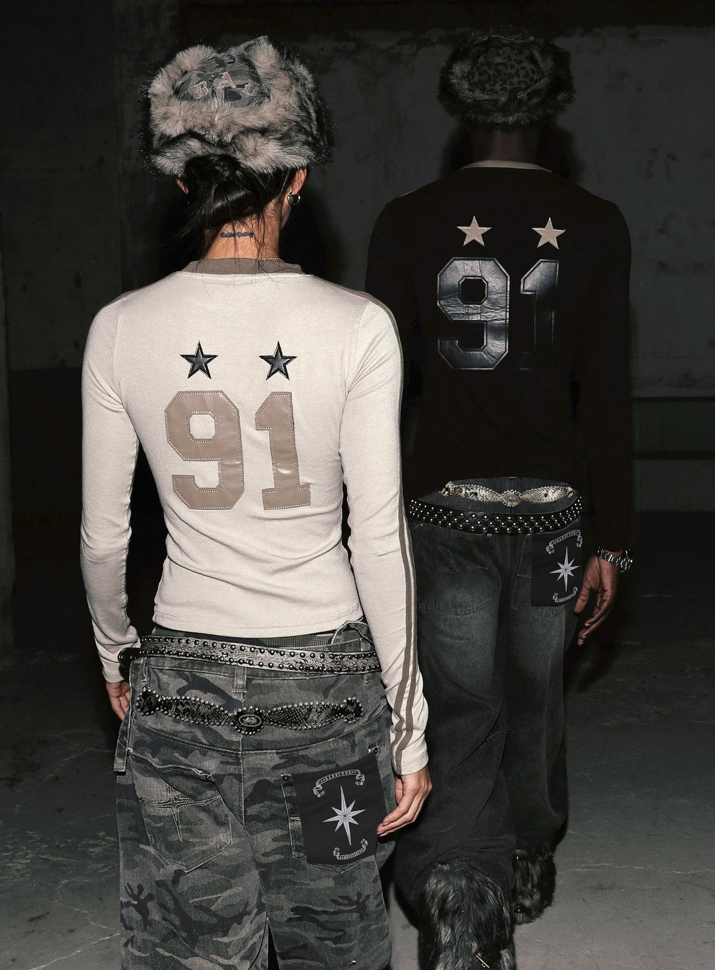 Vintage Club Jersey Ringer Long Sleeve - Black