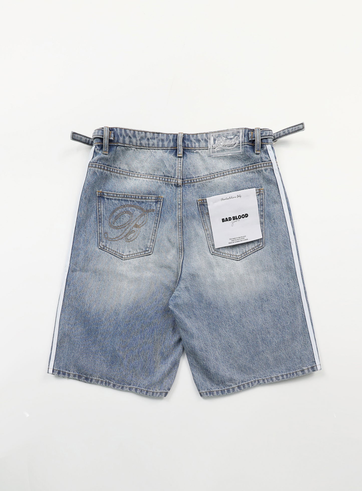 Billy Track Bermuda Jeans Baggy Fit - Blue