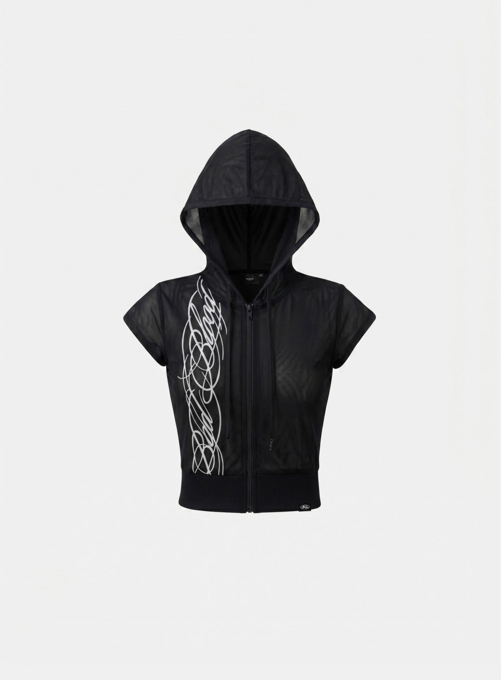 [AQUA] [w-hde26-045] Dark Classic 2 1/2 Zip-up Hoodie - Black