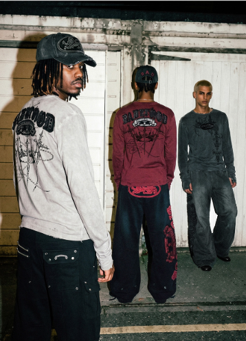 [w-pts26-132] Mystic Capsule Curved Bootcut Joggers – Black
