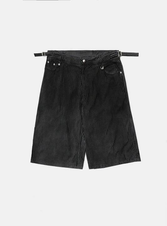 Cosmo Graphic Bermuda Pants - Black Check