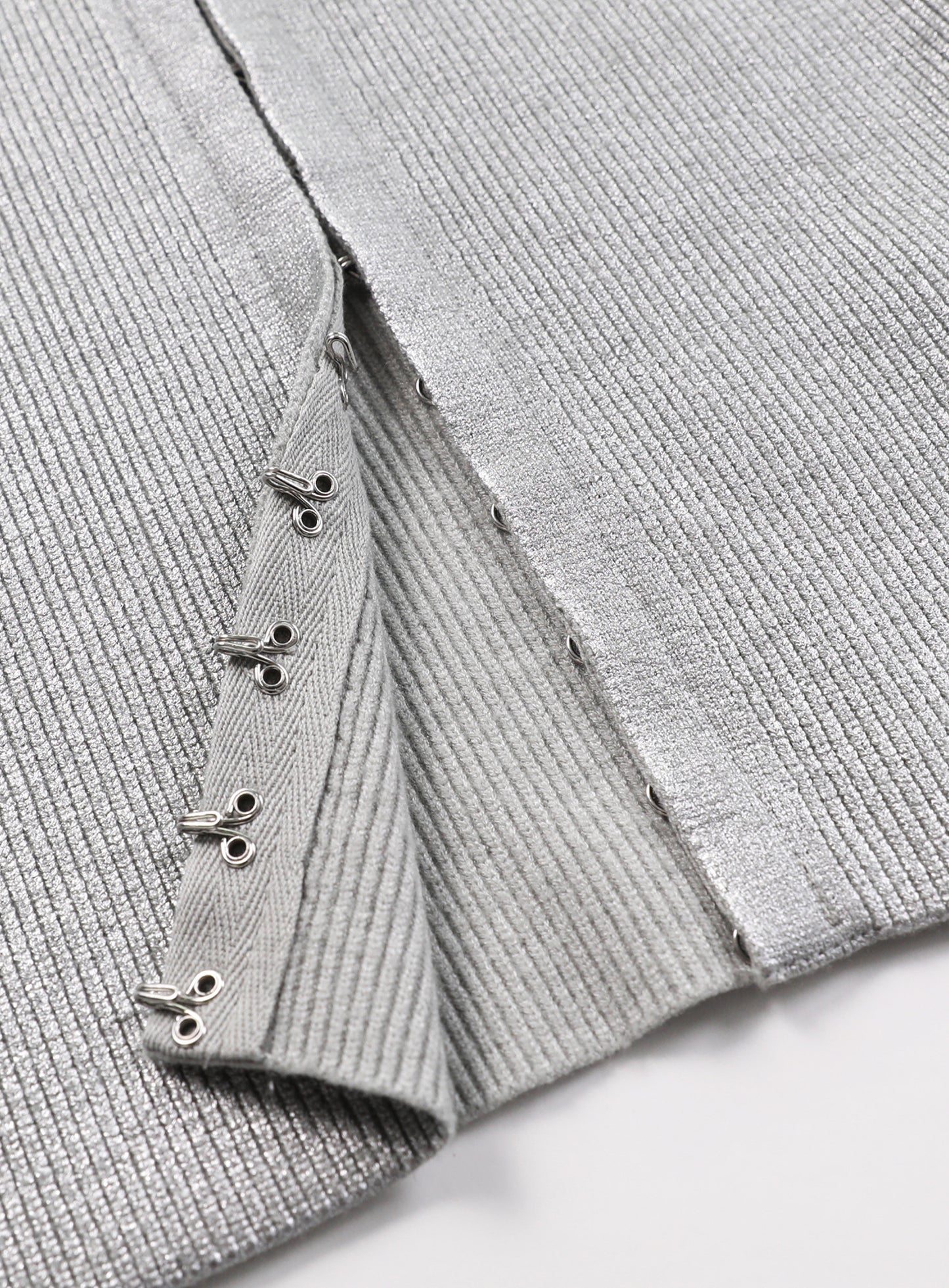 Fleur Metal Tube Top Set 2pcs - Silver