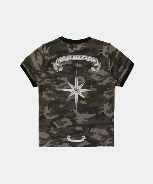 Cosmo Reflective Ringer T-Shirt - Green Camo