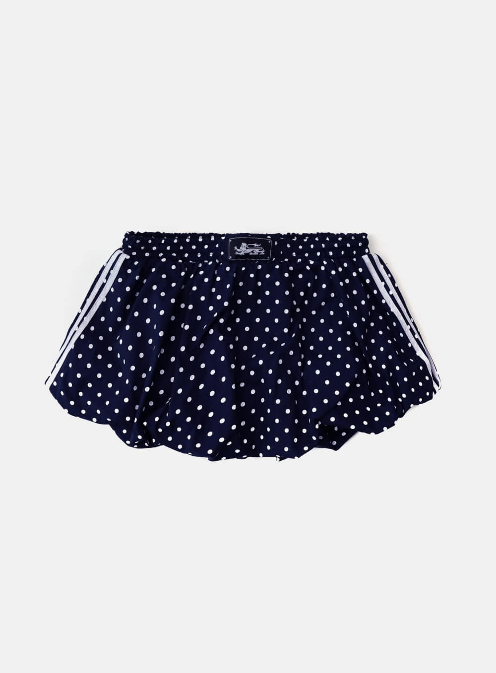 Mystic Billy Nylon Balloon Mini Skirt - Navy Dot